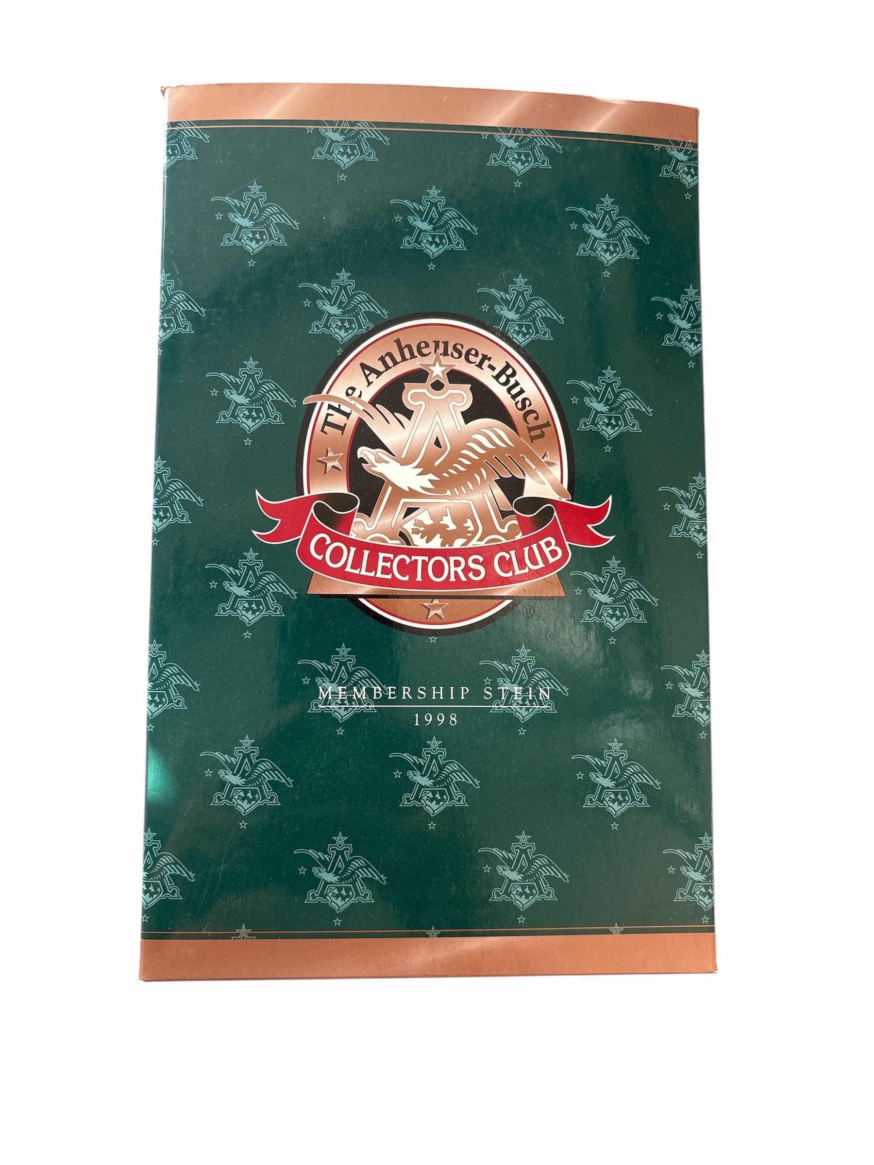 Photo 1 of 1998 ANHEUSER BUSCH COLLECTORS CLUB STEIN “OLD WORLD HERITAGE” COA