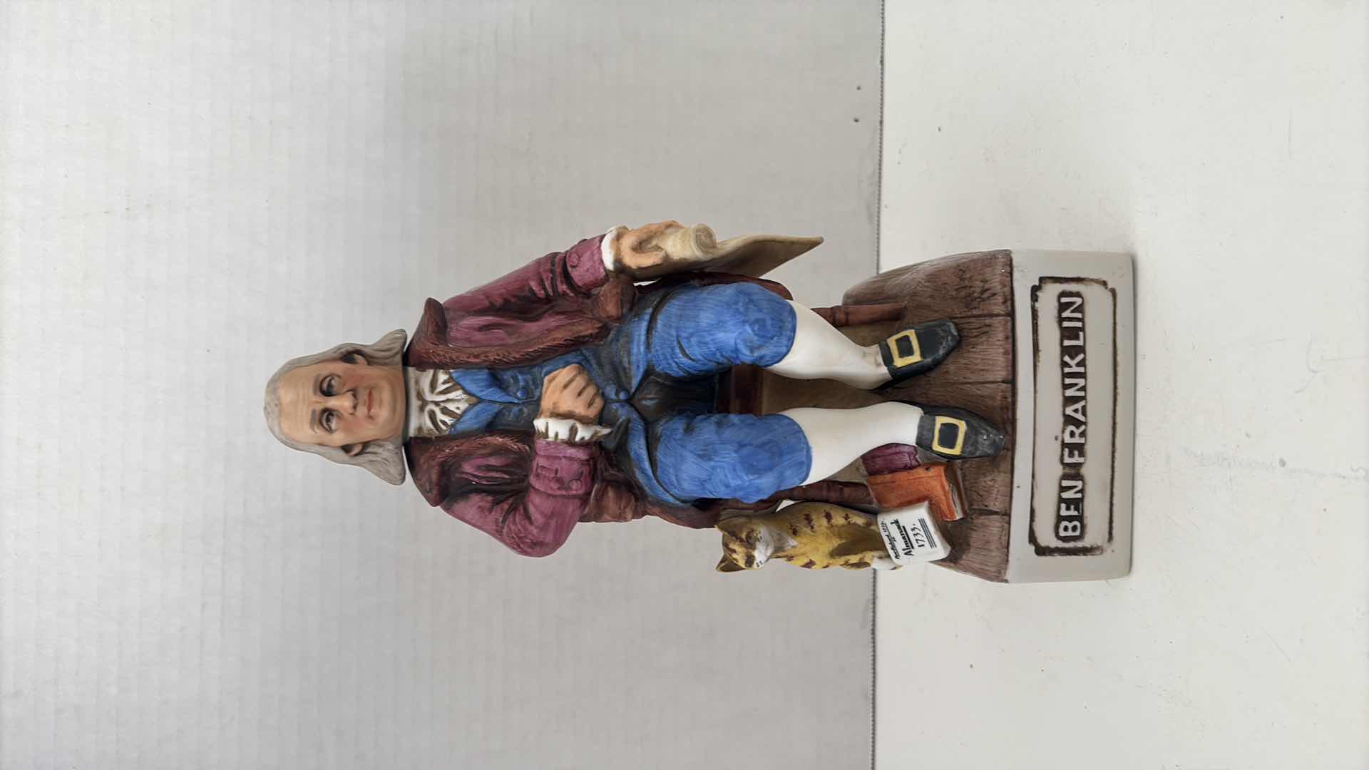 Photo 1 of MCCORMICK BOURBON  “BEN FRANKLIN”PORCELAIN DECANTER (EMPTY)