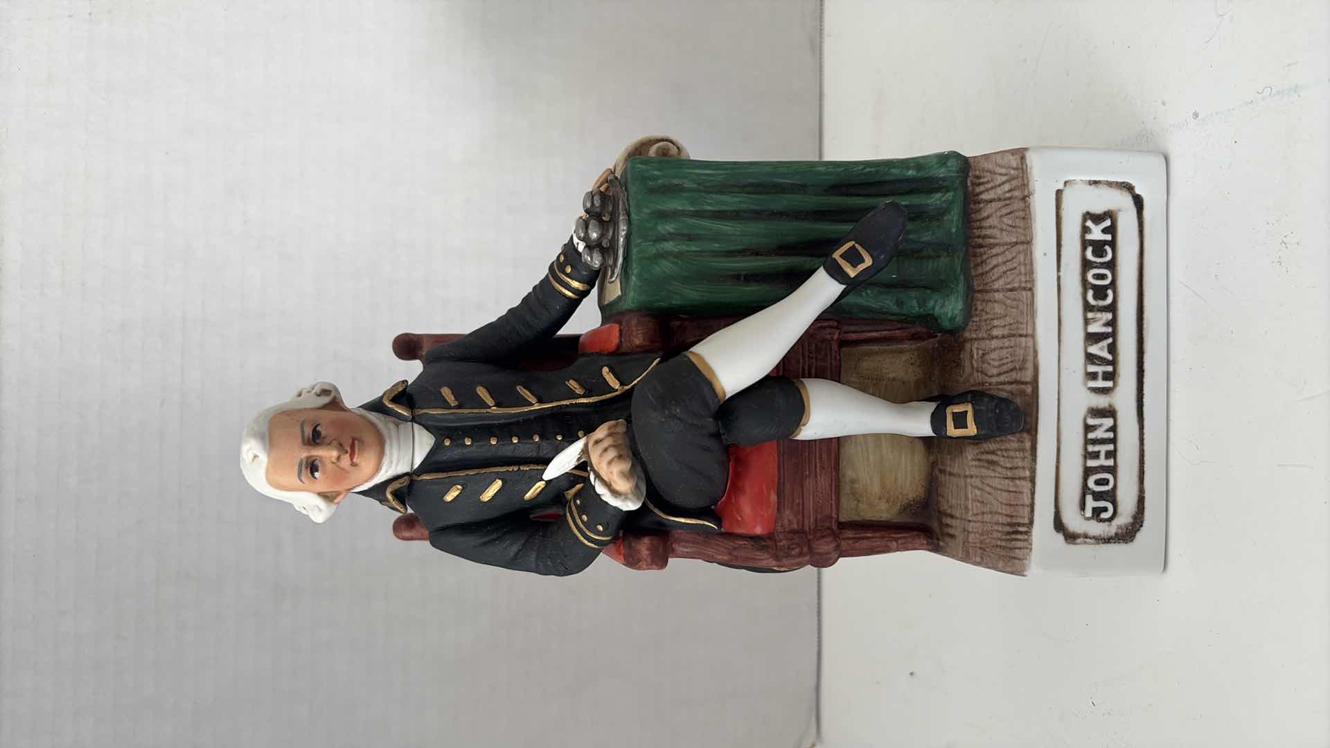 Photo 1 of MCCORMICK BOURBON  “JOHN HANCOCK”PORCELAIN DECANTER (EMPTY)