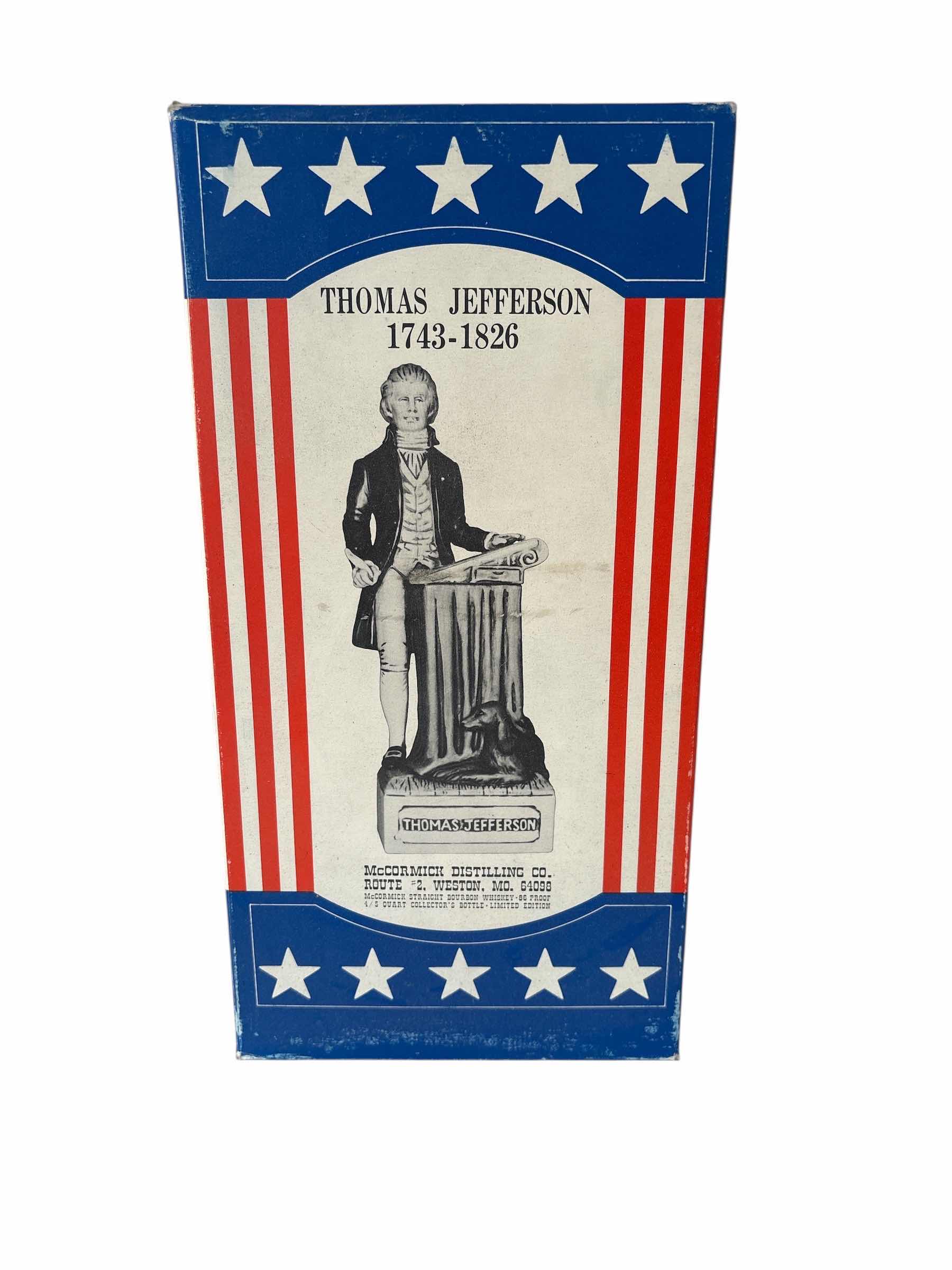 Photo 1 of MCCORMICK BOURBON  “THOMAS JEFFERSON”PORCELAIN DECANTER (EMPTY)