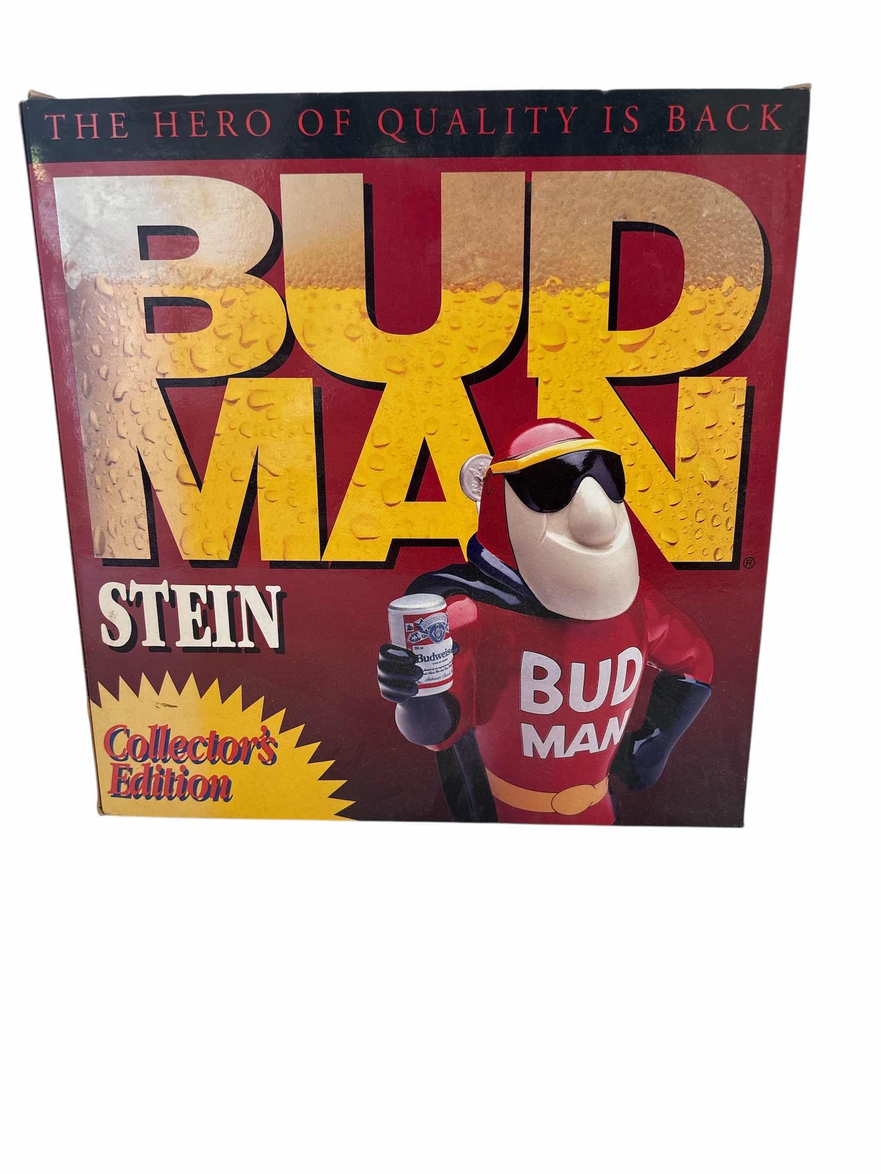 Photo 1 of BUDWEISER “BUD MAN” COLLECTORS EDITION STEIN IN ORIGINAL BOX