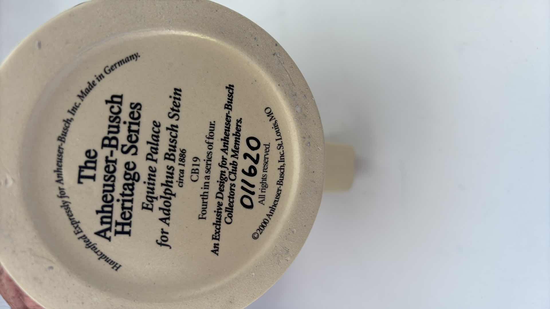 Photo 1 of ANHEUSER BUSCH HERITAGE SERIES “EQUINE PALACE FOR ADOLPHUS BUSCH STEIN