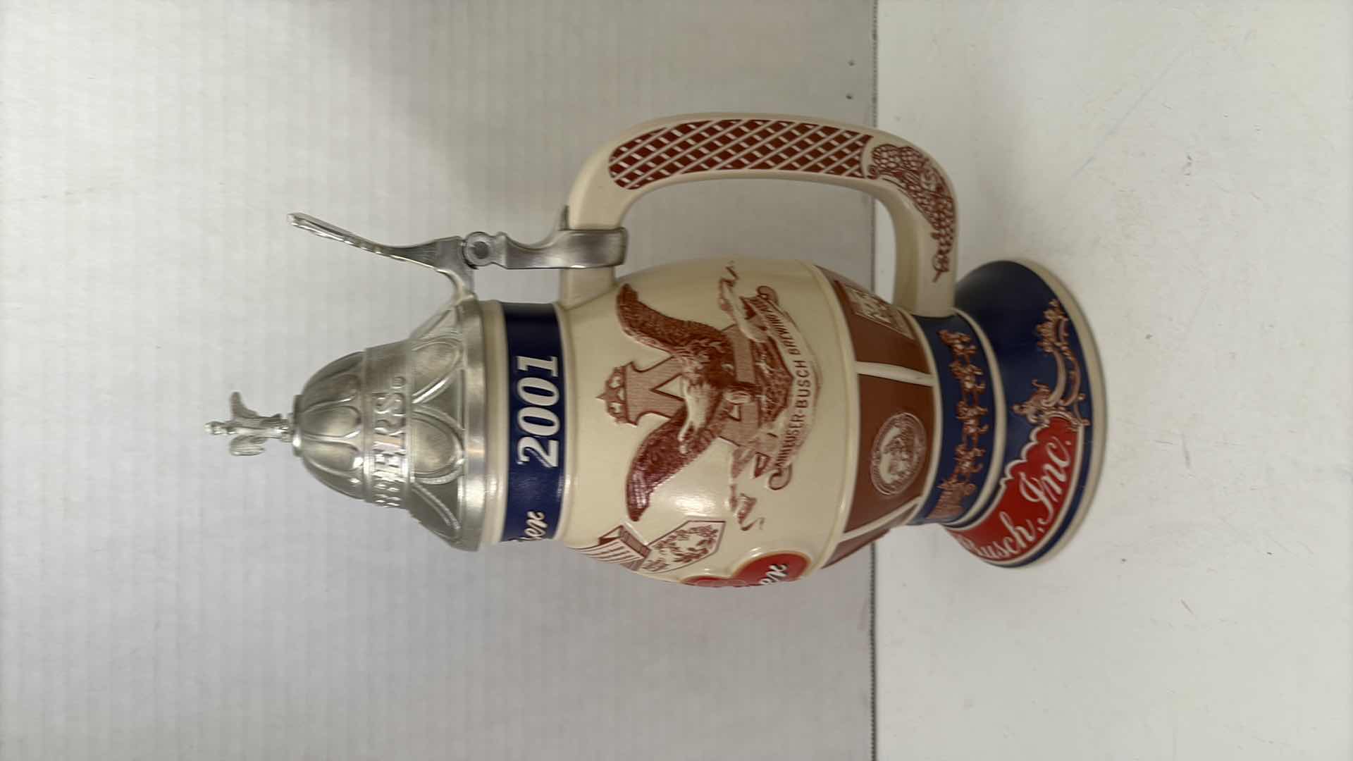 Photo 1 of BUDWEISER 1876-2001 125TH ANNIVERSARY “A TRADITION OF BREWING EXCELLENCE” STEIN