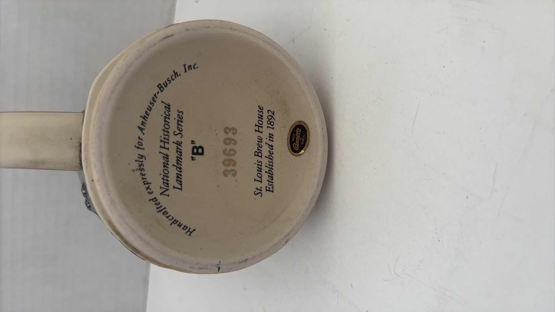 Photo 1 of NATIONAL HISTORICAL LANDMARK SERIES ANHEUSER BUSCH BREW HOUSE STEIN