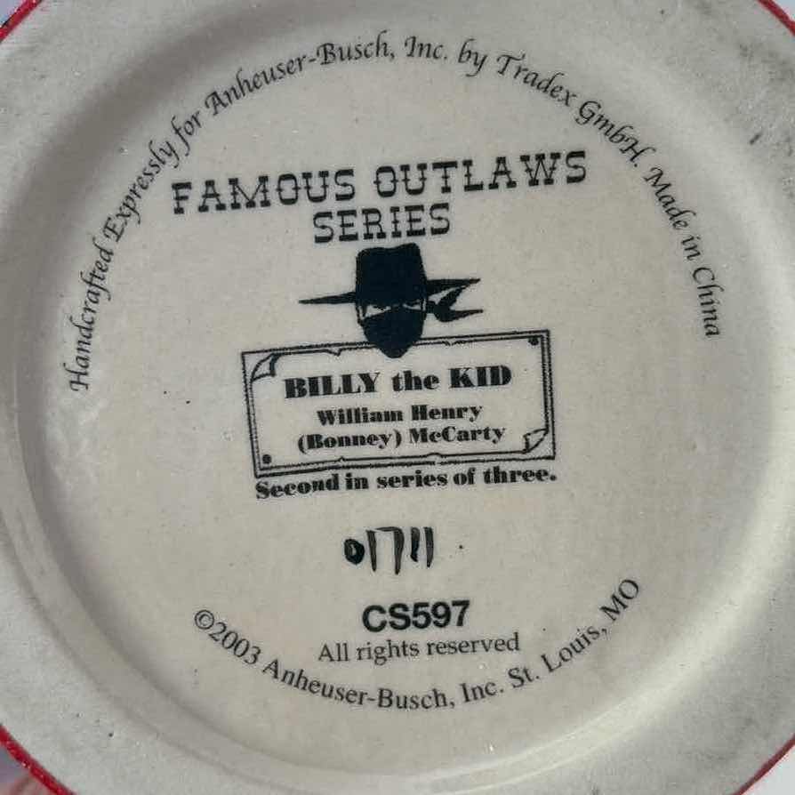 Photo 1 of 2003 ANHEUSER BUSCH FAMOUS OUTLAWZ “BILLY THE KID” COLLECTORS STEIN