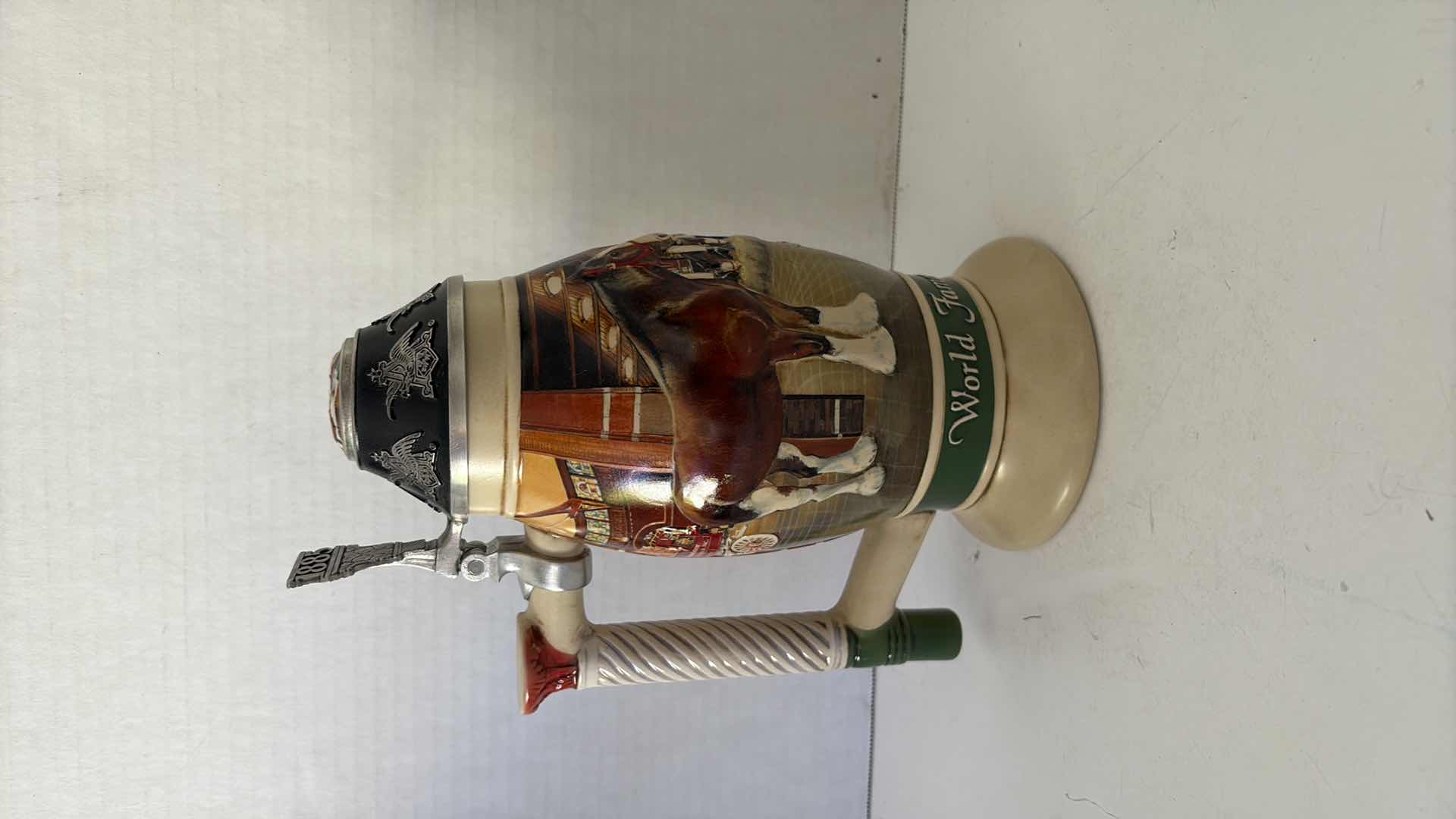 Photo 1 of 2005 ANHEUSER BUSCH 10TH ANNIVERSARY COLLECTORS CLUB STEIN “THE HITCH AT HOME”