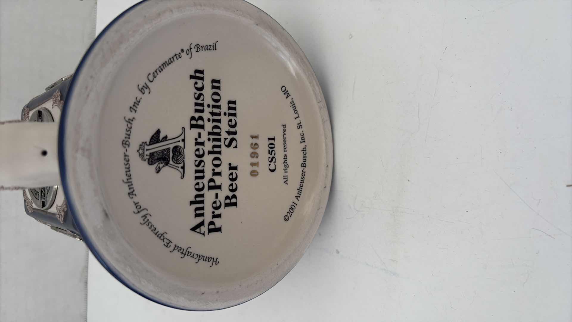Photo 1 of ANHEUSER BUSCH PRE PROHIBITON STEIN