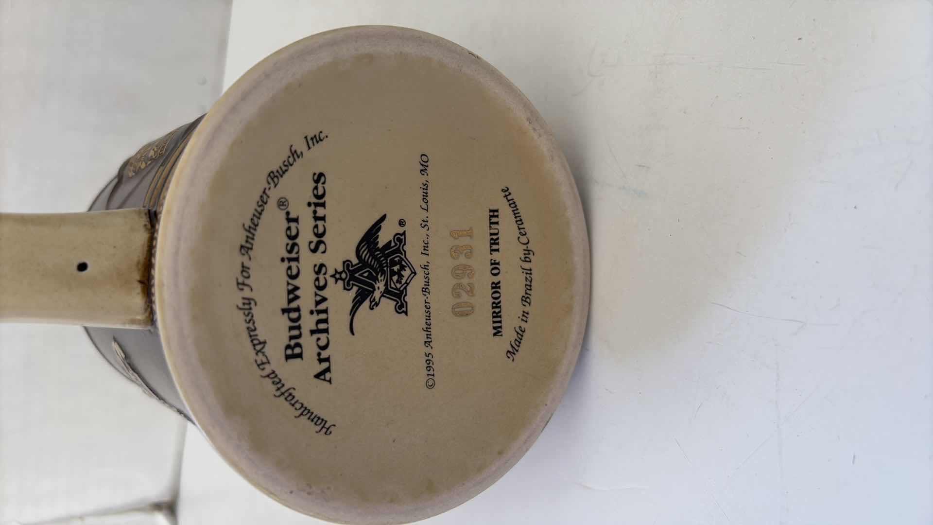 Photo 1 of BUDWEISER ARCHIVES SERIES 4 “MIRROR OF TRUTH” STEIN