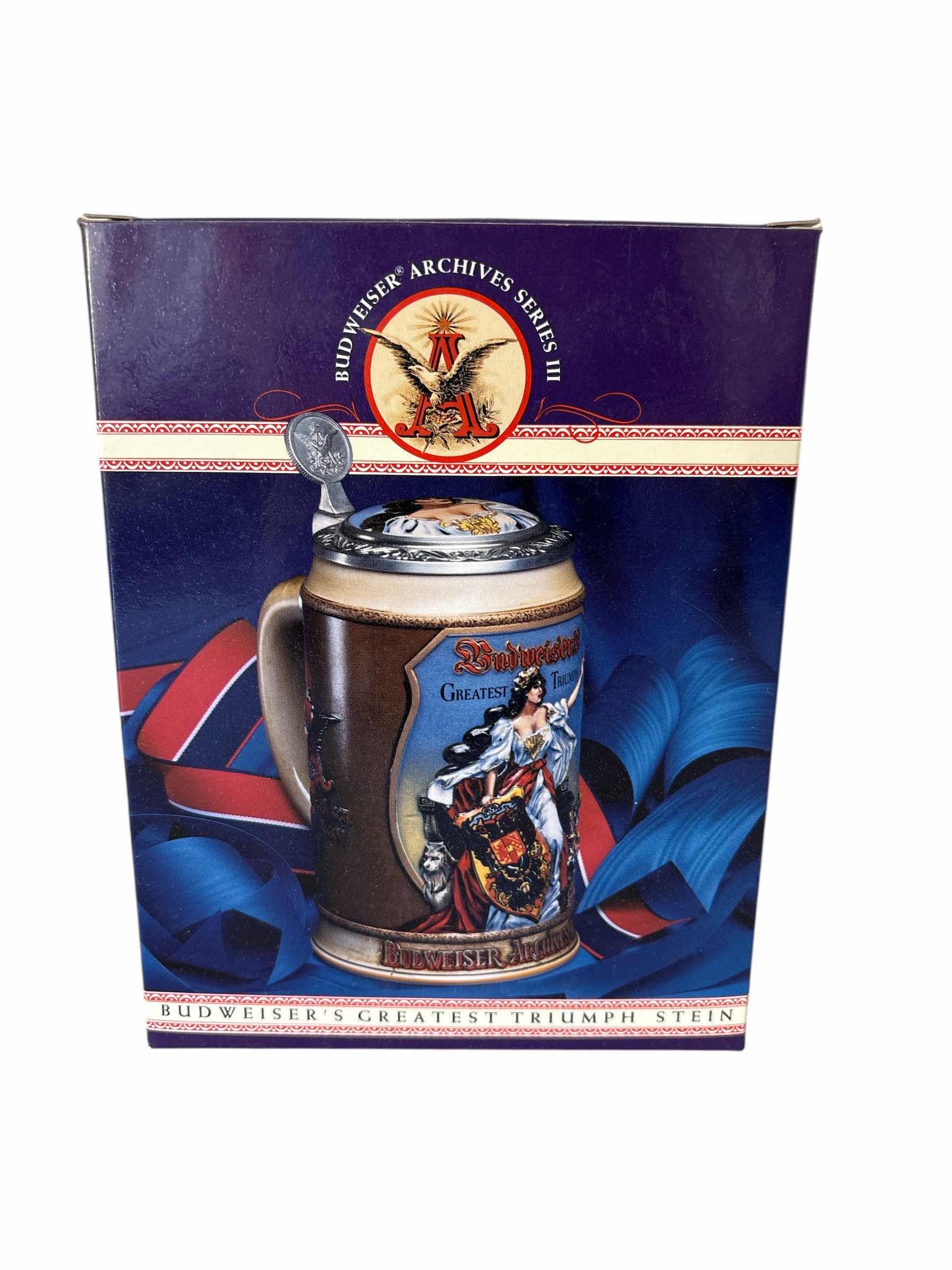 Photo 1 of BUDWEISER ARCHIVE SERIES 3 “BUDWEISERS GREATEST TRIUMPH” STEIN