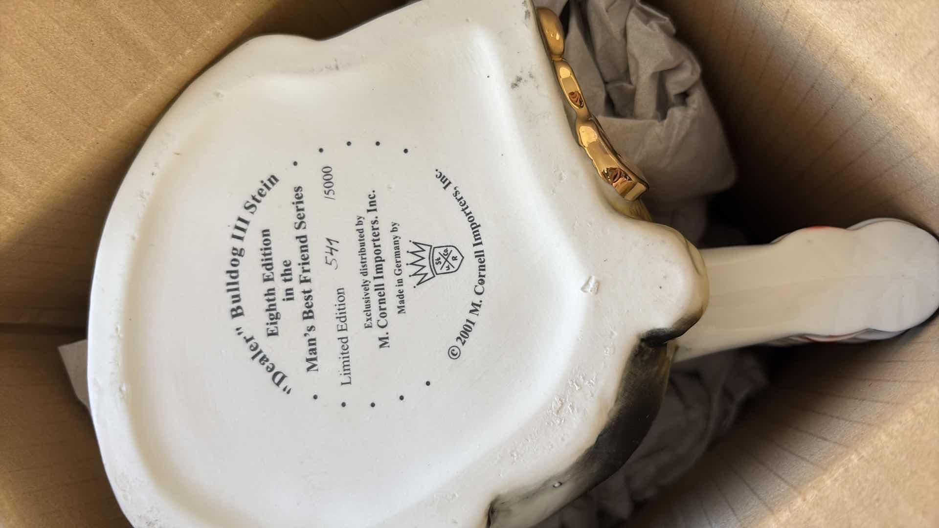 Photo 1 of M. CORNELL MANS BEST FRIEND SERIES DEALER BULLDOG STEIN