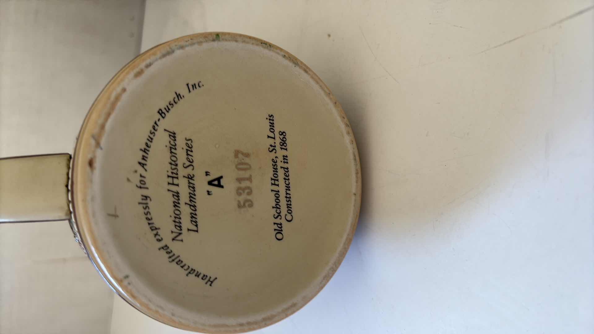 Photo 1 of ANHEUSER BUSCH NATIONAL HISTORICAL LANDMARK SERIES “ OLD SCHOOL HOUSE” STEIN