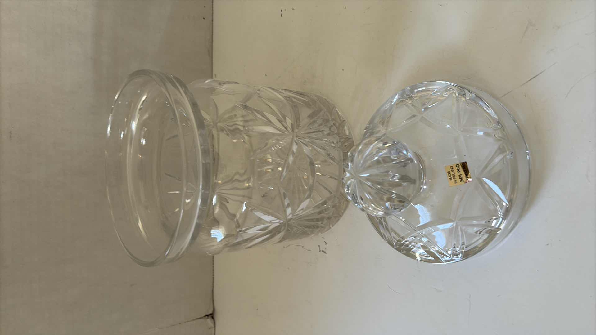 Photo 1 of CRYSTAL COOKIE JAR MADE IN POLAND 12”H