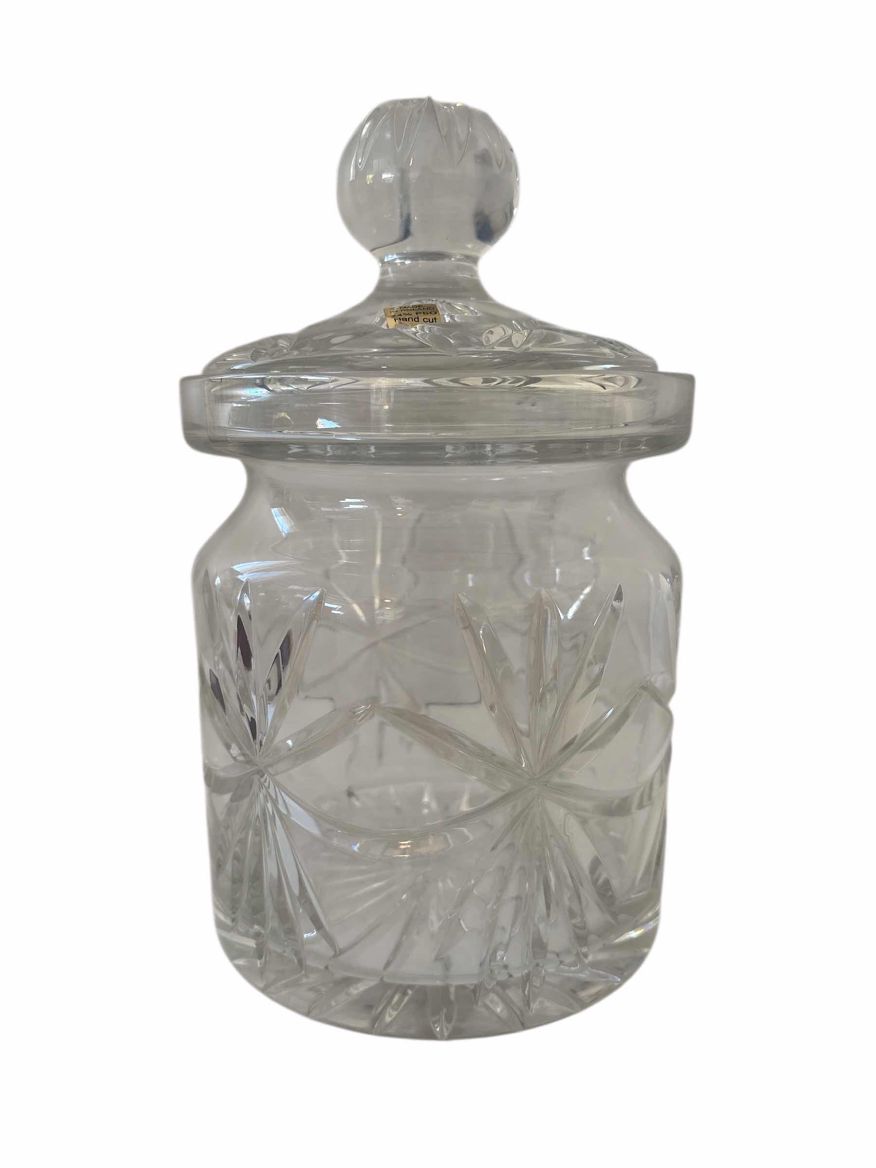 Photo 1 of CRYSTAL COOKIE JAR MADE IN POLAND 12”H
