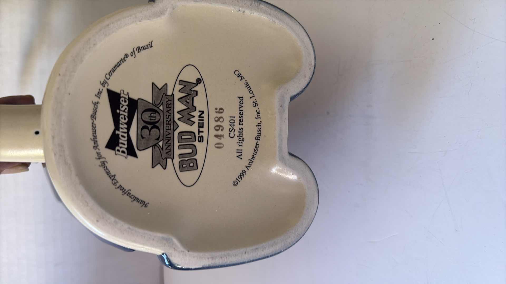 Photo 1 of BUDWEISER 30TH ANNIVERSARY “BUD MAN” STEIN