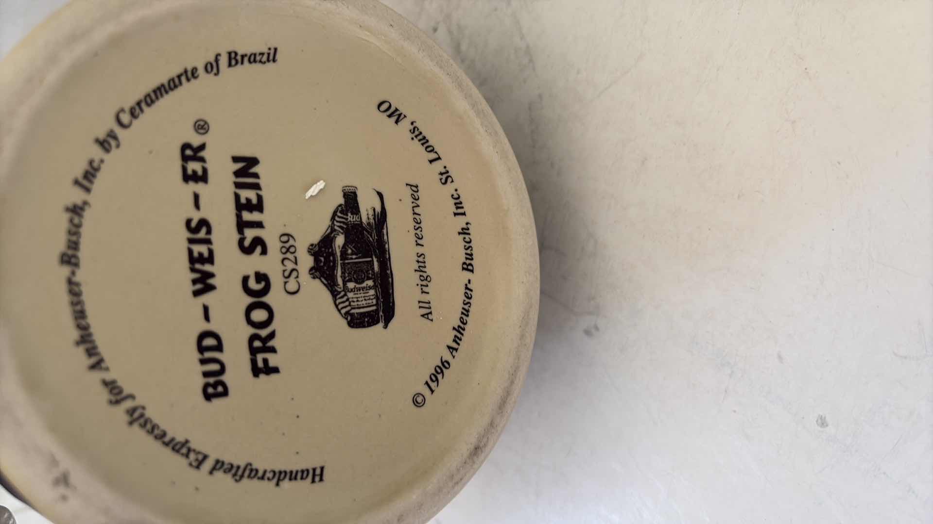 Photo 1 of BUDWEISER “FROG" STEIN IN ORIGINAL BOX