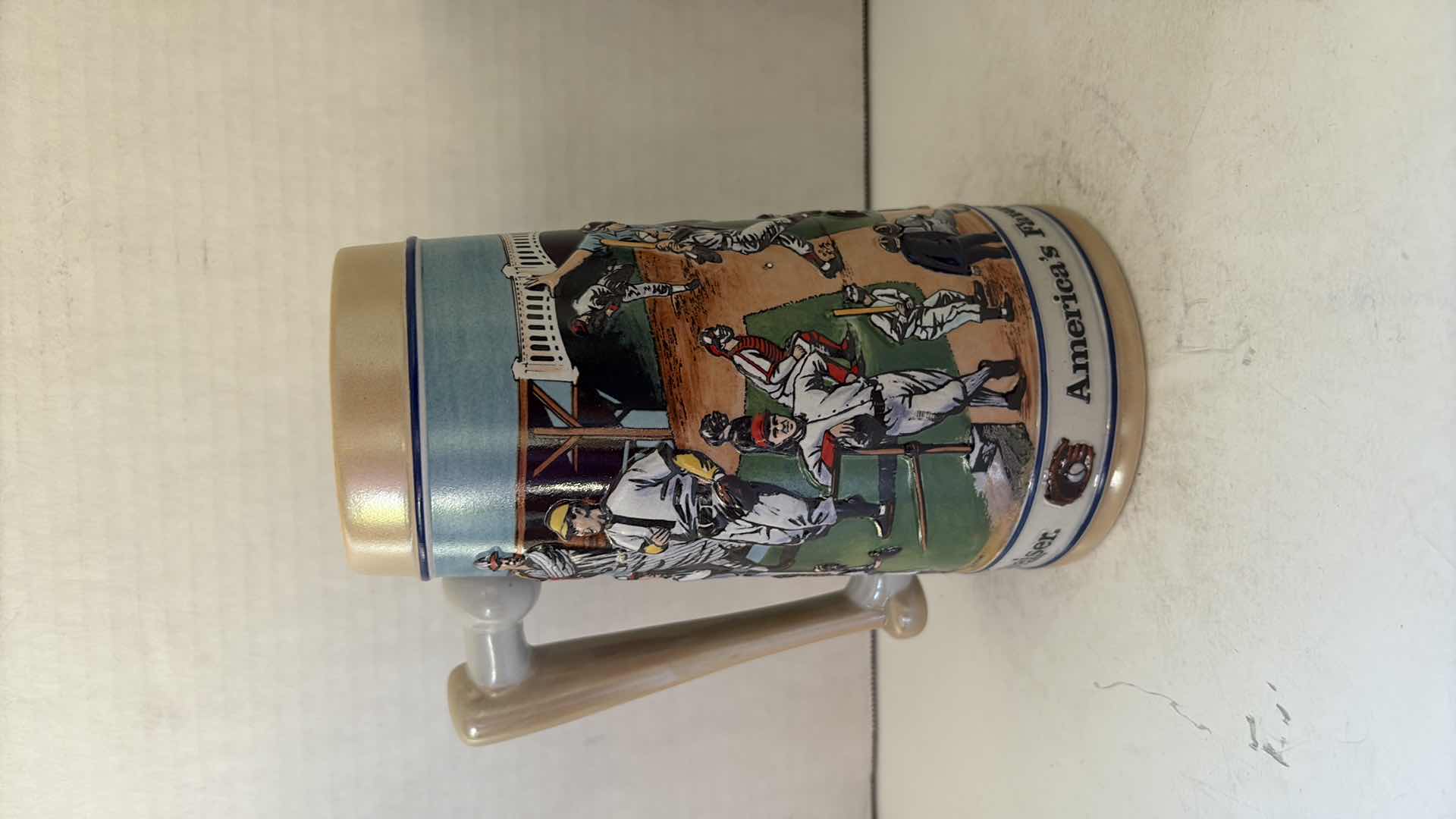 Photo 1 of BUDWEISER SALUTES “AMERICAS FAVORITE PASTTIME” STEIN IN ORIGINAL BOX