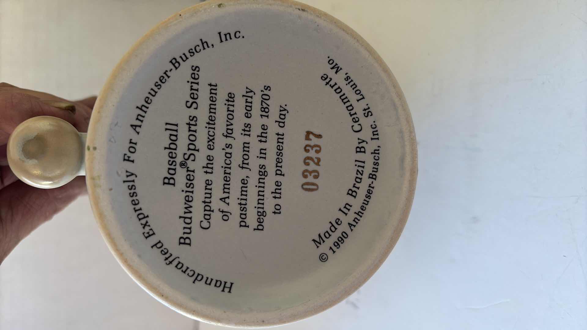 Photo 1 of BUDWEISER SALUTES “AMERICAS FAVORITE PASTTIME” STEIN IN ORIGINAL BOX