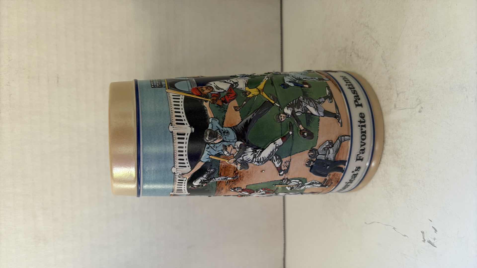 Photo 1 of BUDWEISER SALUTES “AMERICAS FAVORITE PASTTIME” STEIN IN ORIGINAL BOX