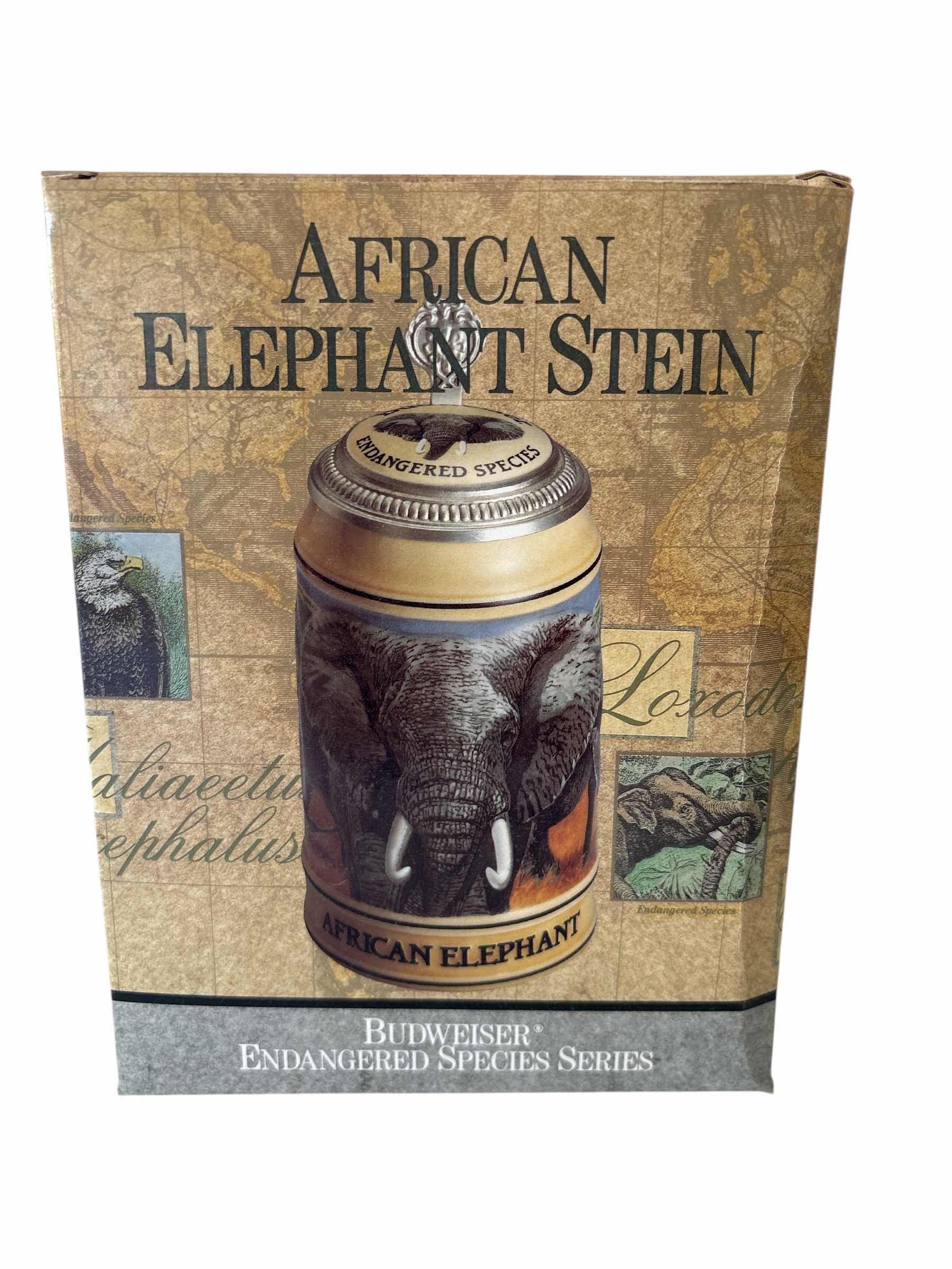Photo 1 of BUDWEISER ENDANGERED SPECIES SERIES “ AFRICAN ELEPHANT” STEIN