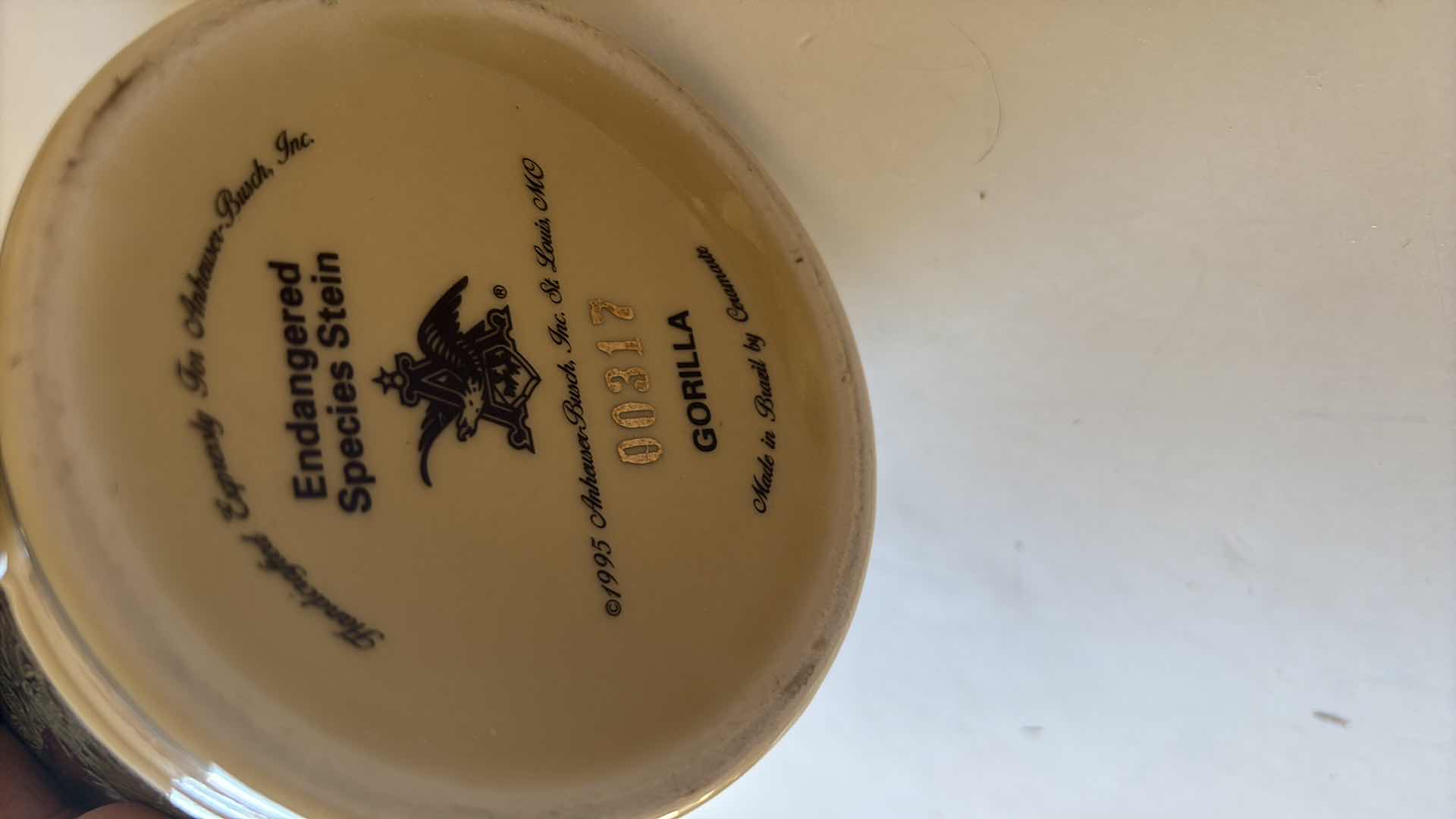 Photo 1 of BUDWEISER ENDANGERED SPECIES SERIES “ GORILLA “ STEIN