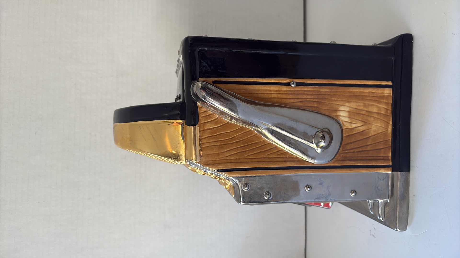 Photo 1 of J BAILEY 1935 WATLING “COIN FRONT” ROLL A TOP ANTIQUE 3 REEL SLOT MACHINE COOKIE JAR 10”X6”X13”H