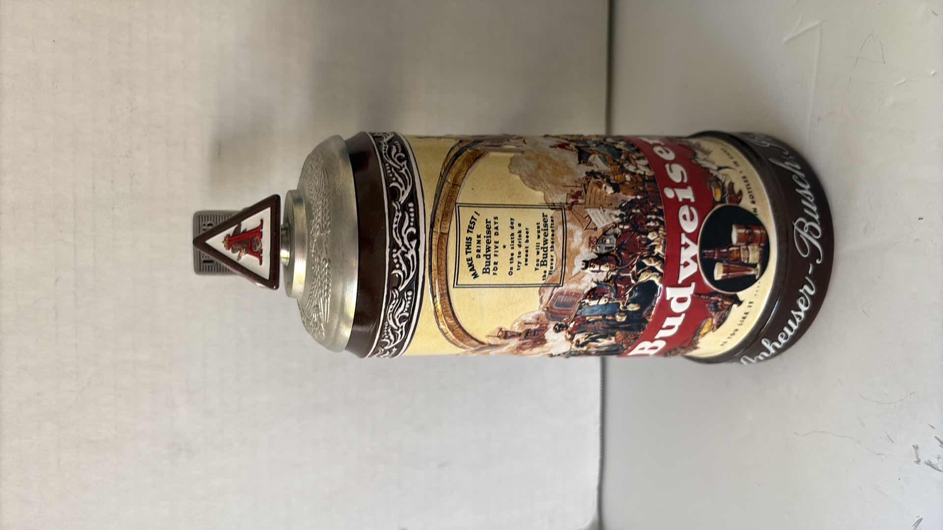 Photo 1 of 2003 ANHEUSER BUSCH COLLECTORS CLUB STEIN “HISTORICAL ADVERTISING 1936” COA