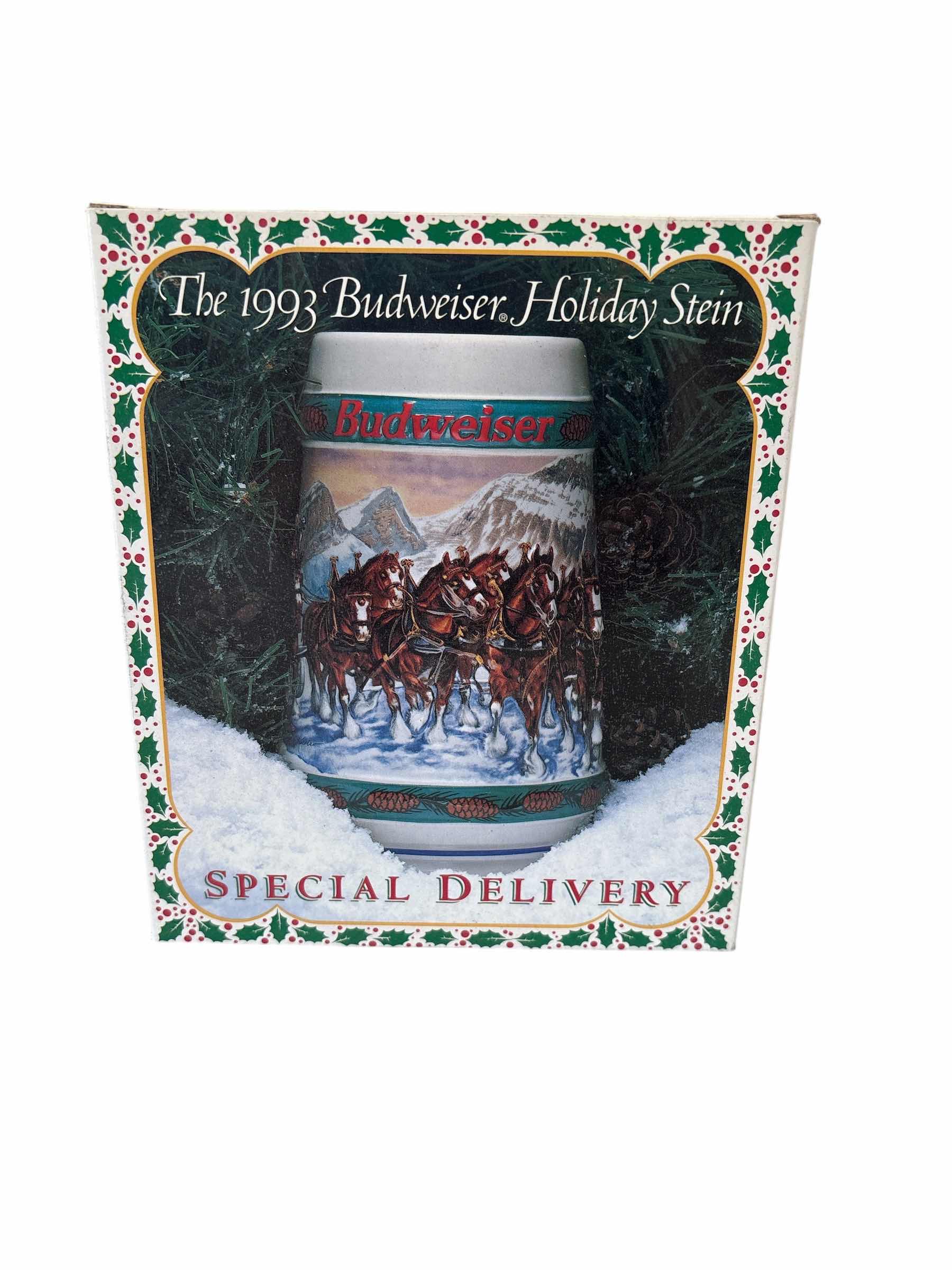 Photo 1 of 1993 BUDWEISER HOLIDAY “SPECIAL DELIVERY” STEIN