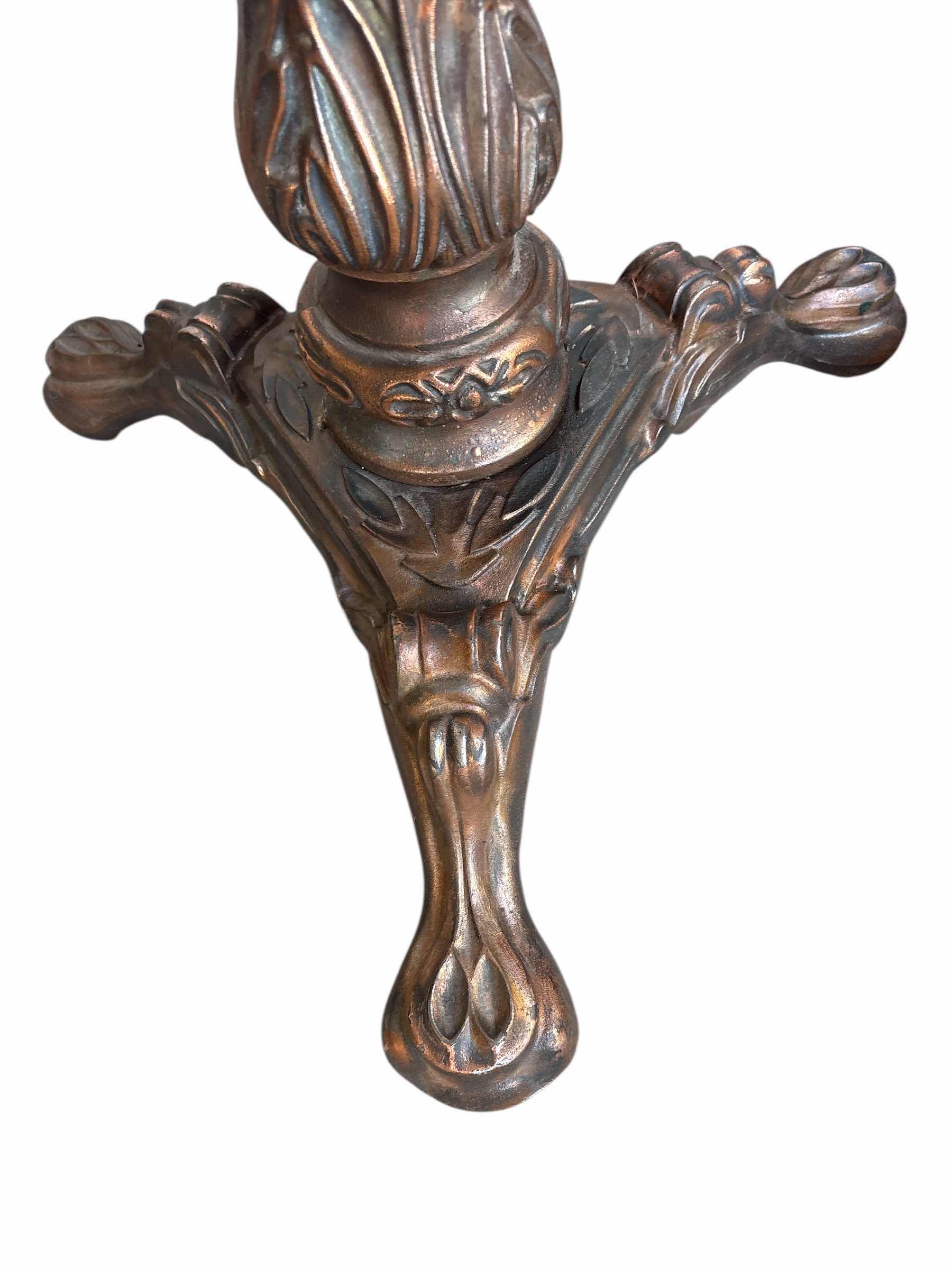 Photo 1 of ANTIQUE CAST IRON PEDESTAL TABLE STAND RETAIL VALUE $750 NO TOP 15”X29”H