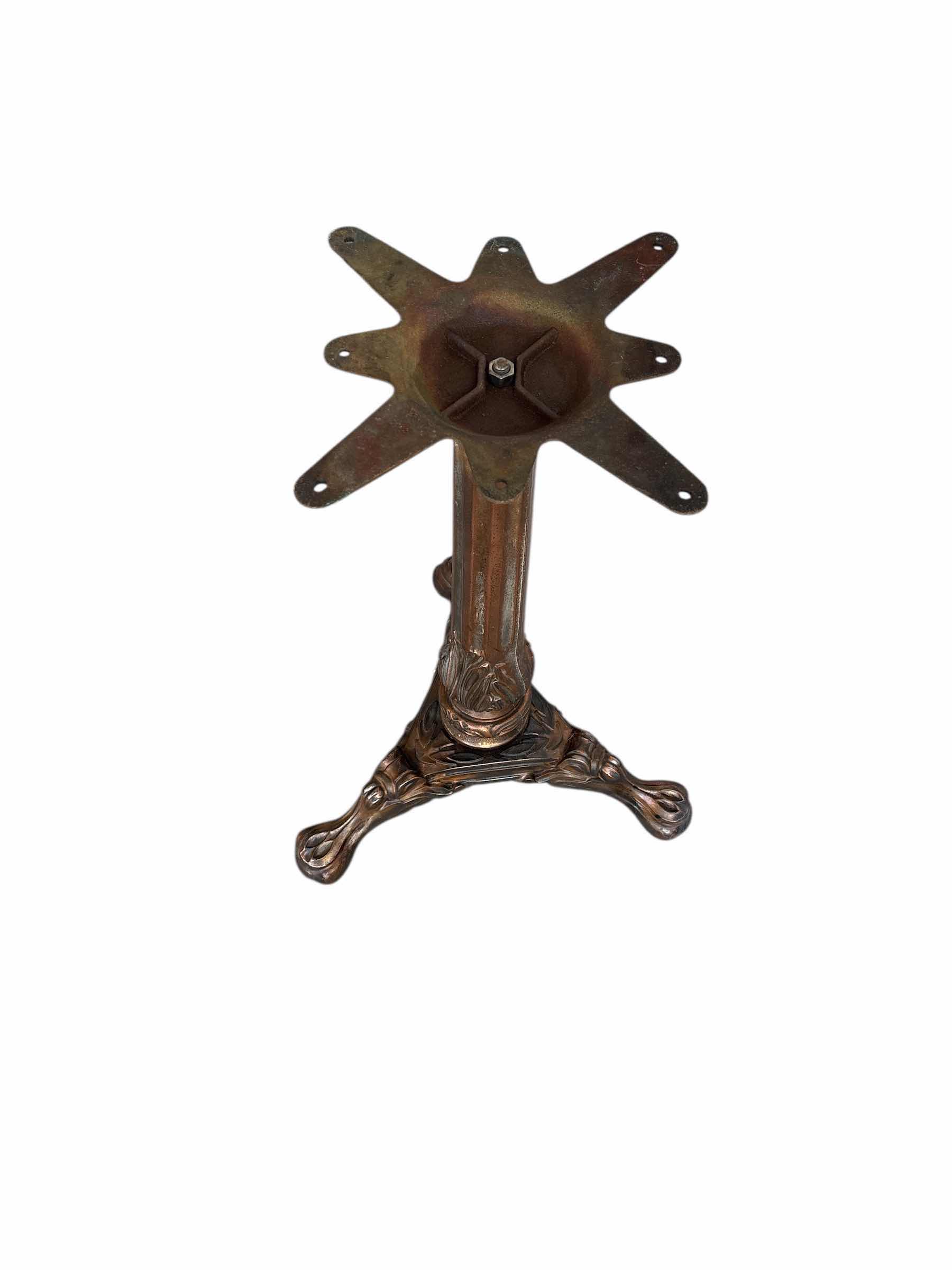 Photo 1 of ANTIQUE CAST IRON PEDESTAL TABLE STAND RETAIL VALUE $750 NO TOP 15”X29”H