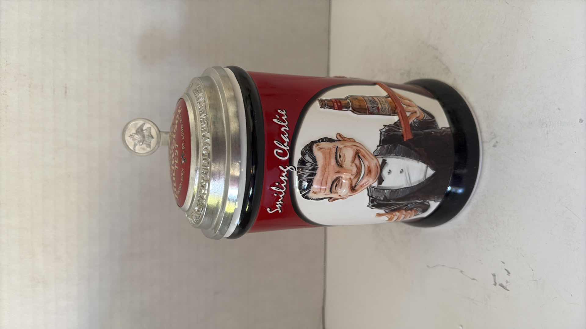 Photo 1 of ANHEUSER BUSCH “SMILING CHARLIE” STEIN