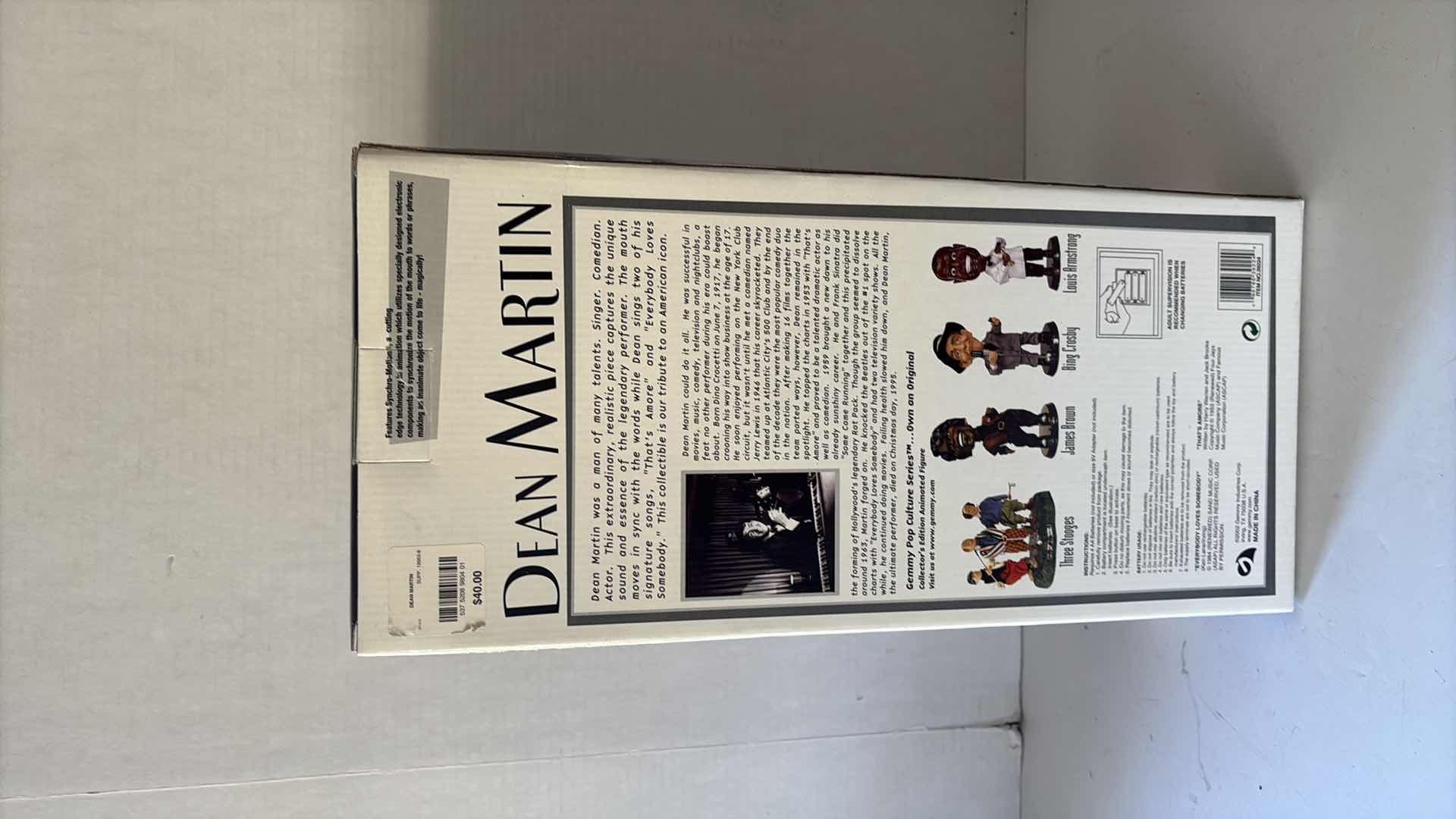 Photo 1 of ANIMATRONIC DEAN MARTIN SINGING FIGURE NEW IN BOX 16” RETAIL $100