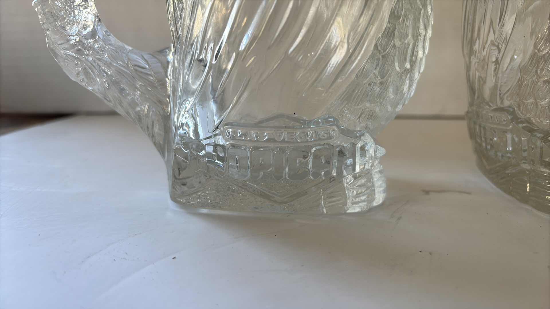 Photo 1 of 3-VINTAGE LAS VEGAS TROPICANA GLASS PARROT MUG CASINO SOUVENIR'S 7.5"