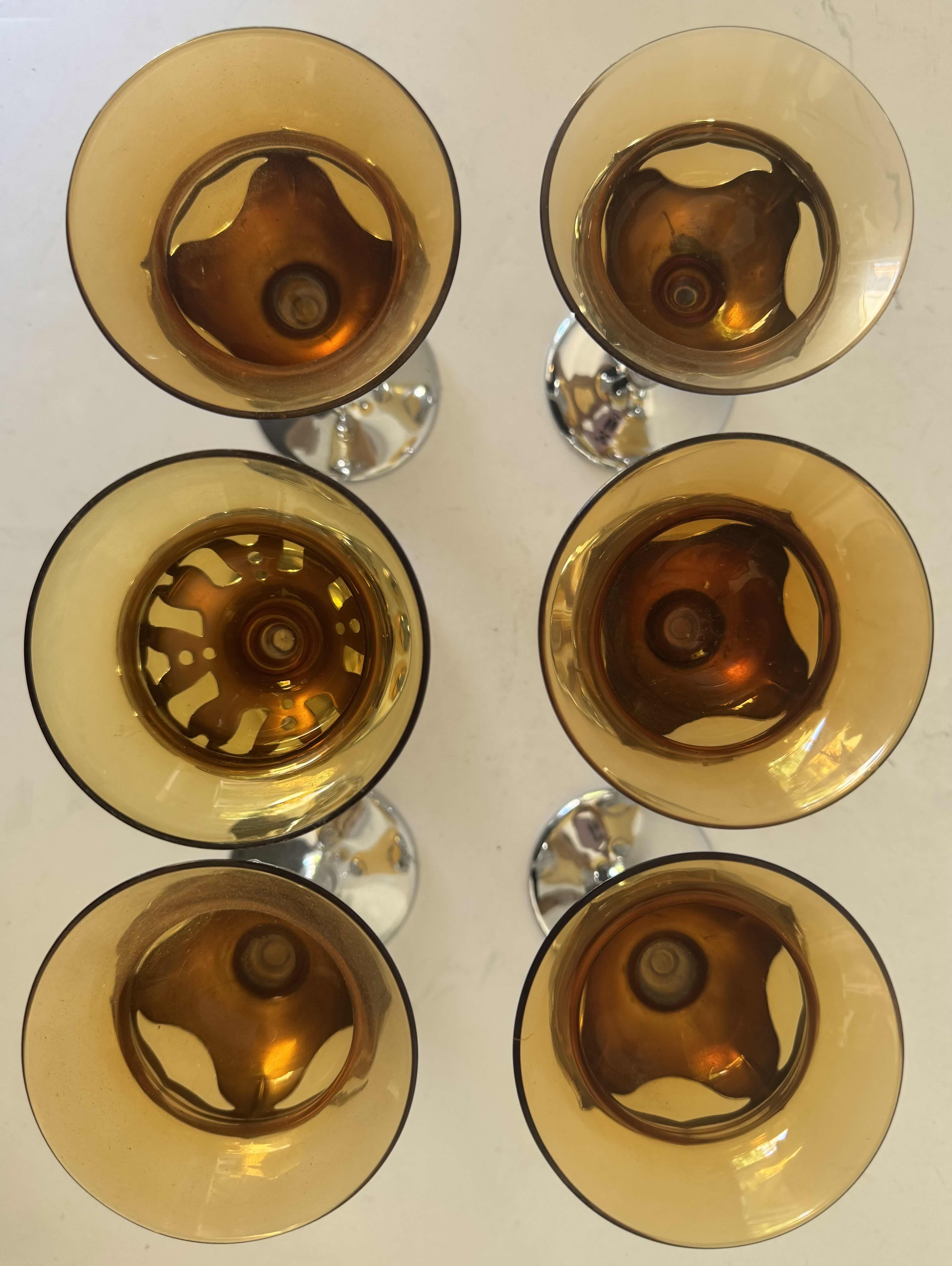 Photo 1 of 6- KROME KRAFT GLASSES AMBER W3.5” X H6”