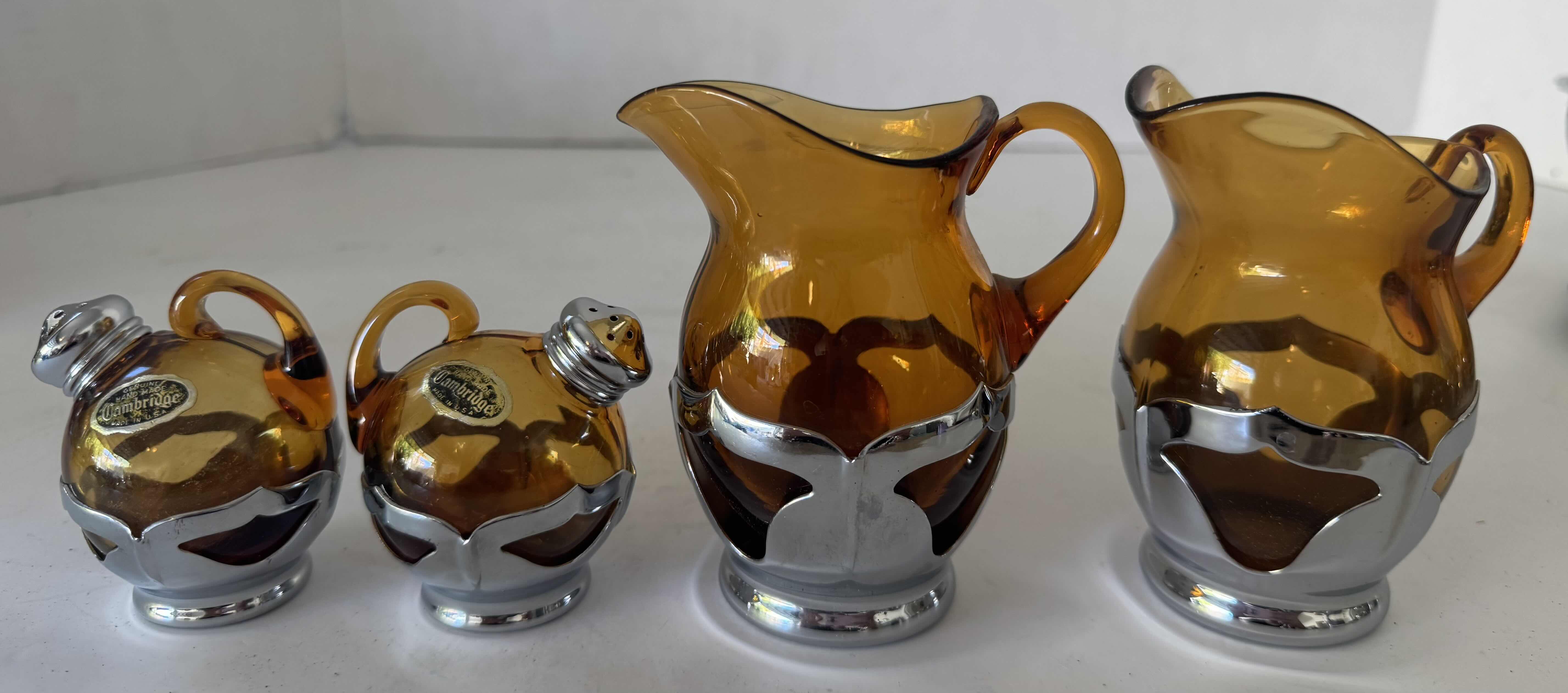 Photo 1 of 11- KROME KRAFT GLASS AMBER W3.5” X H8.5”