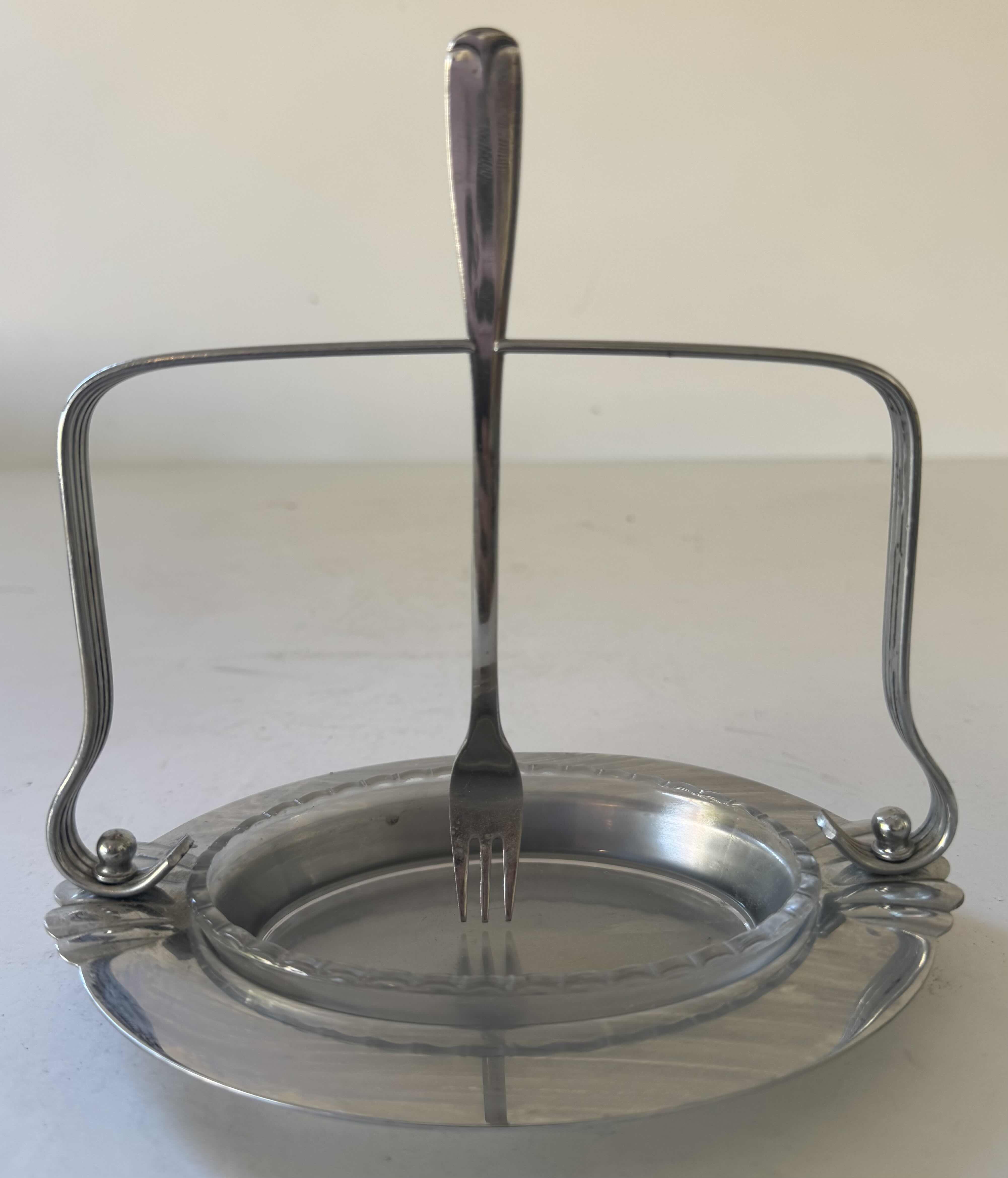 Photo 1 of 2- SERVING TRAYS SILVER TONE 12” X 9.5” X H3.25”