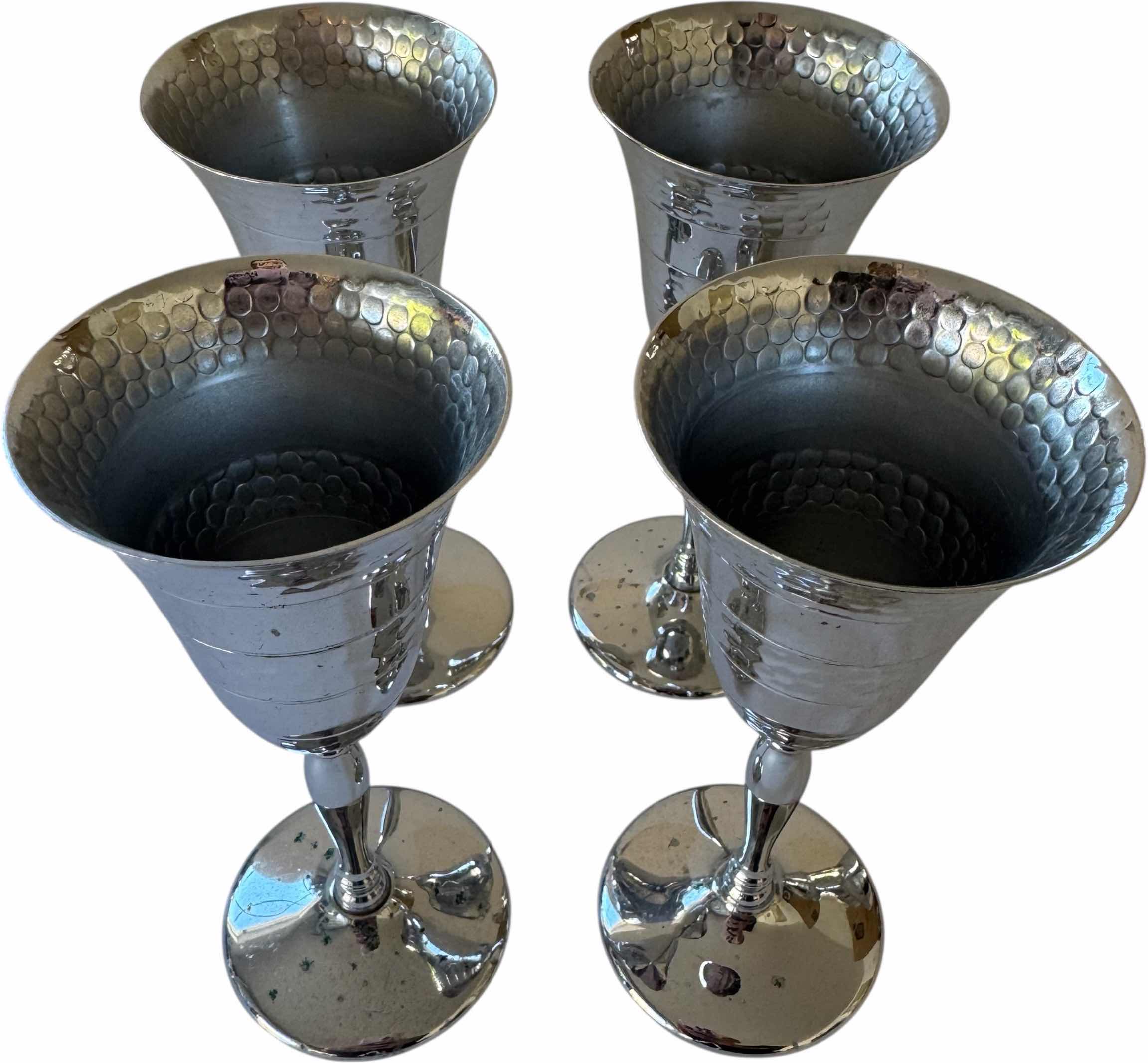 Photo 1 of 5- KROME KRAFT ART DECO COCKTAIL PITCHER AND WITH GOBLETS W8.5” X H11.25”