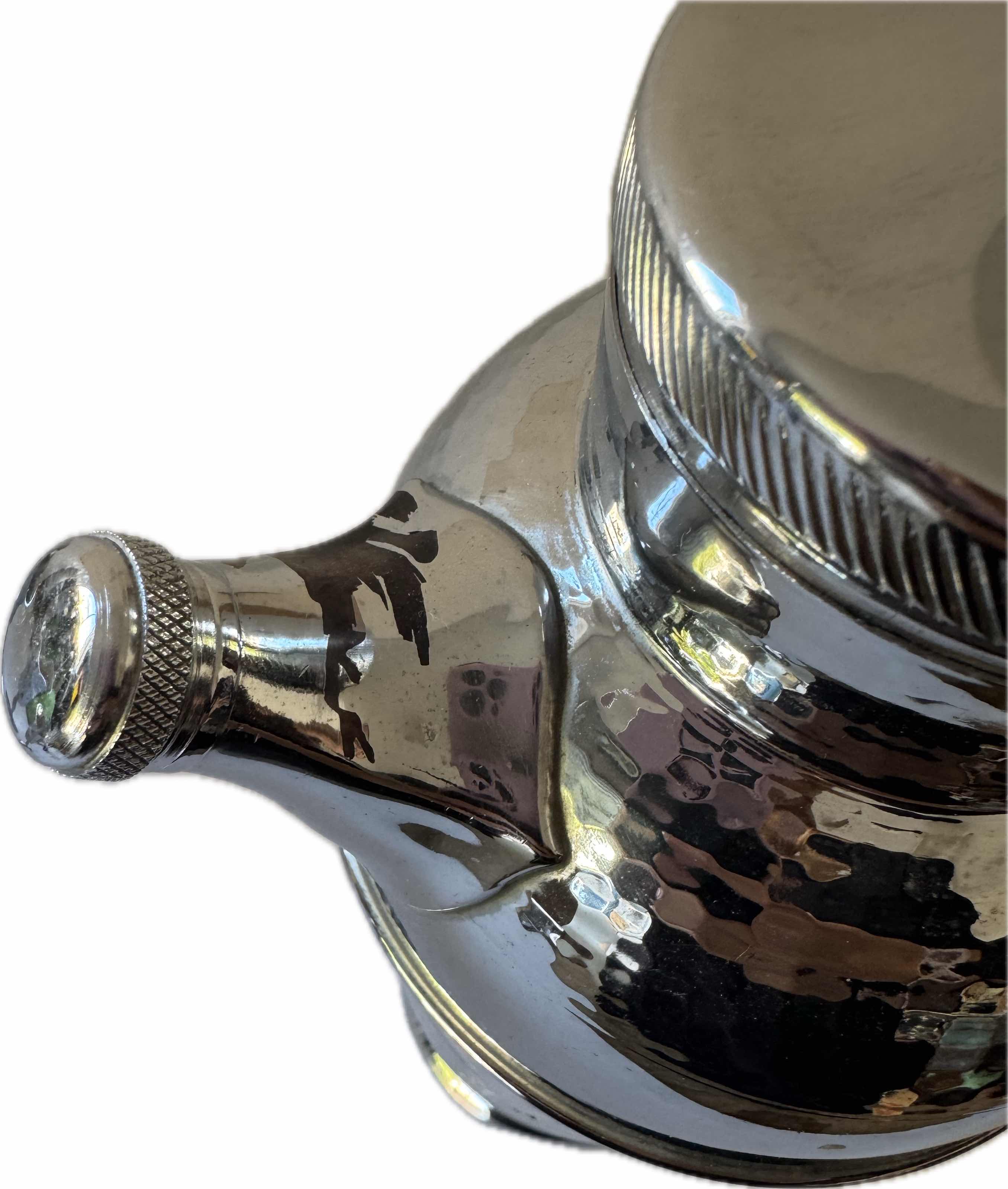 Photo 1 of 5- KROME KRAFT ART DECO COCKTAIL PITCHER AND WITH GOBLETS W8.5” X H11.25”