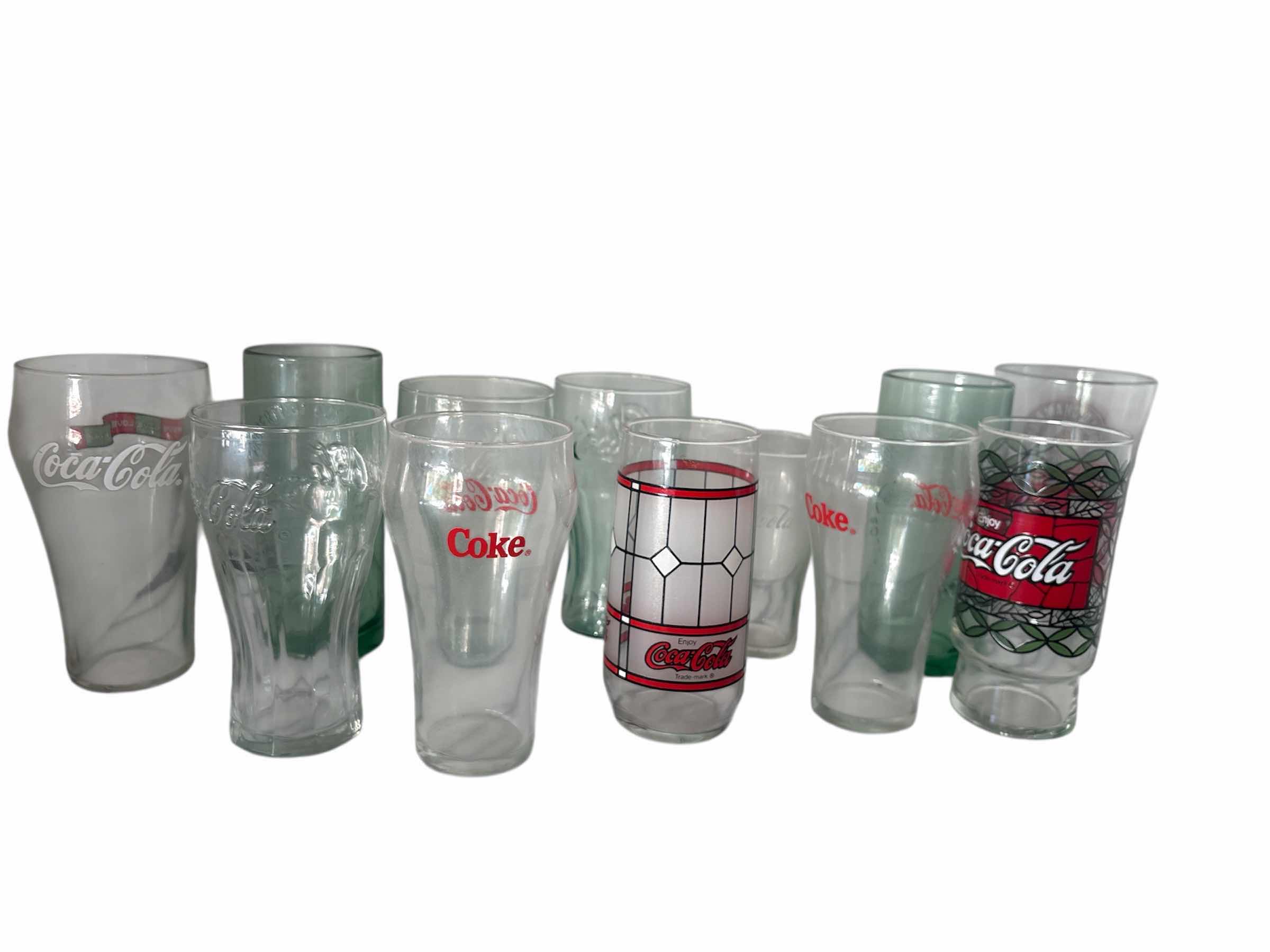 Photo 1 of ASSORTED VINTAGE COCA COLA GLASSES