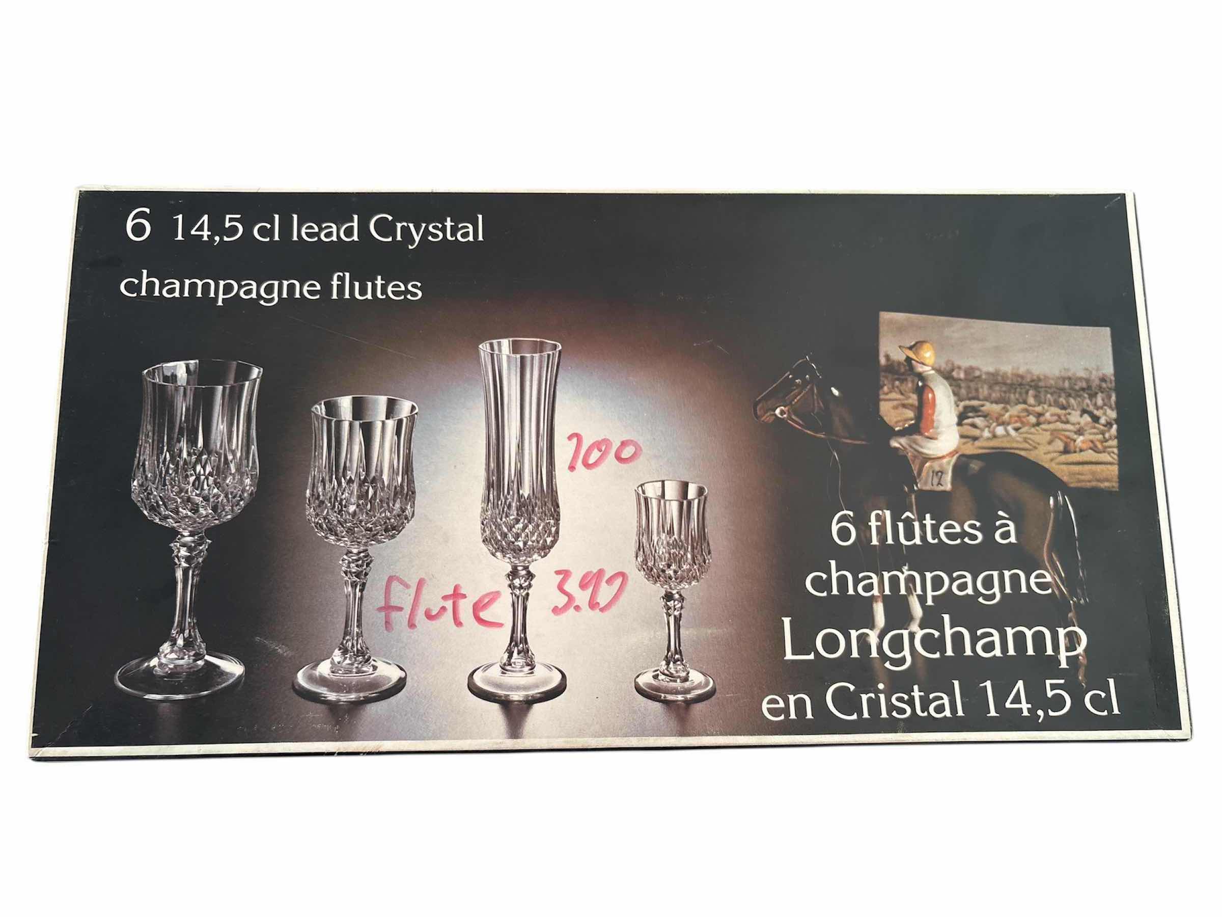 Photo 1 of CRISTAL D’ARQUES CRYSTAL FLUTES SET OF 6