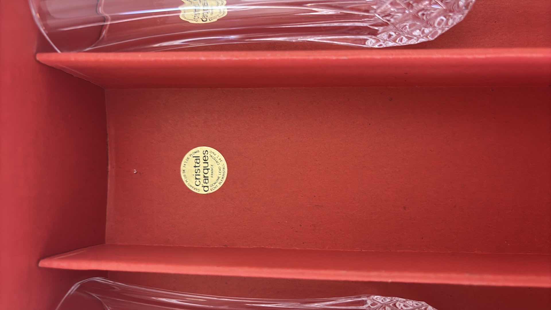 Photo 1 of CRISTAL D’ARQUES CRYSTAL FLUTES SET OF 6