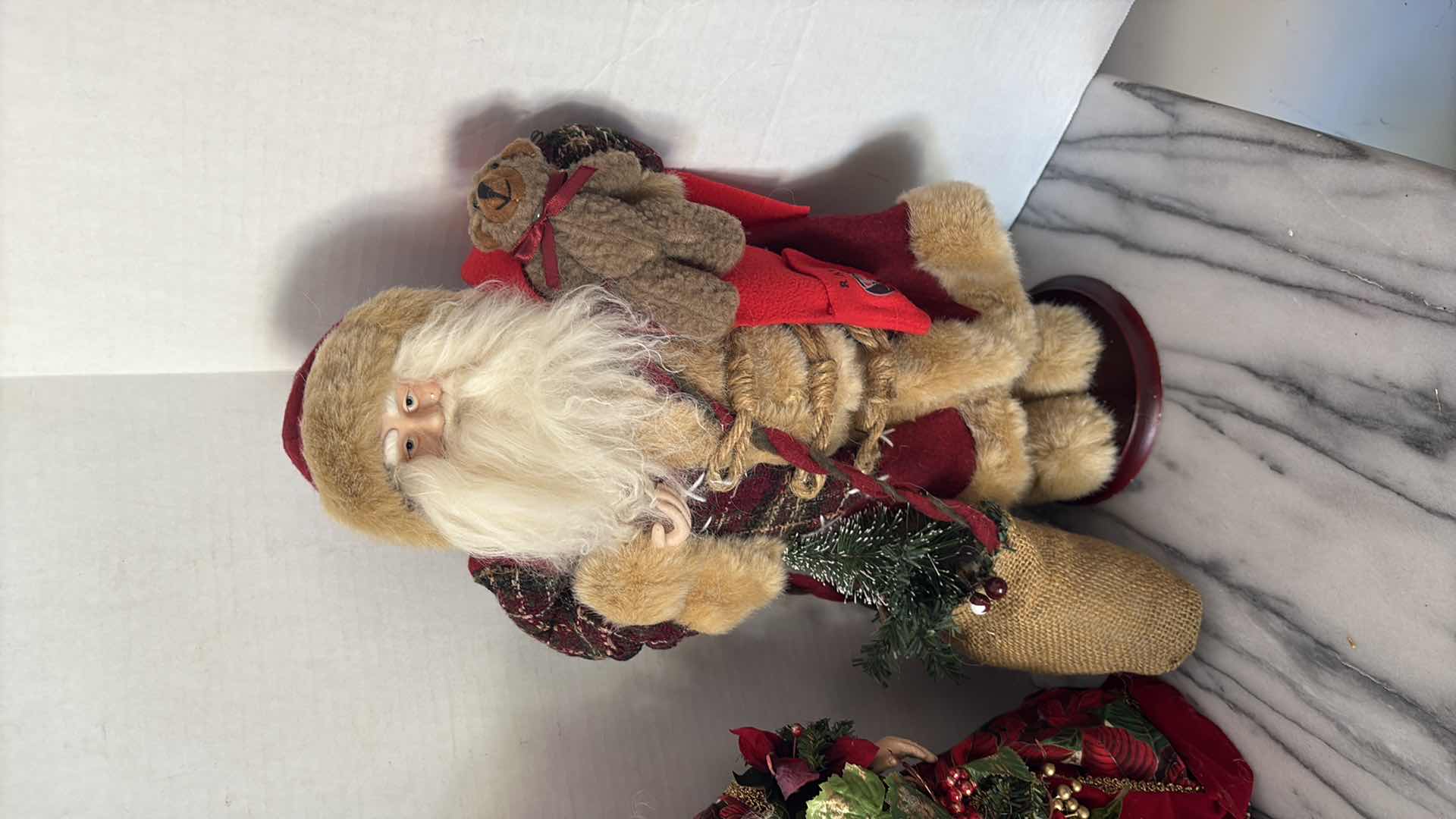 Photo 1 of 2-CHRISTMAS STANDING SANTA CLAUSES H16”