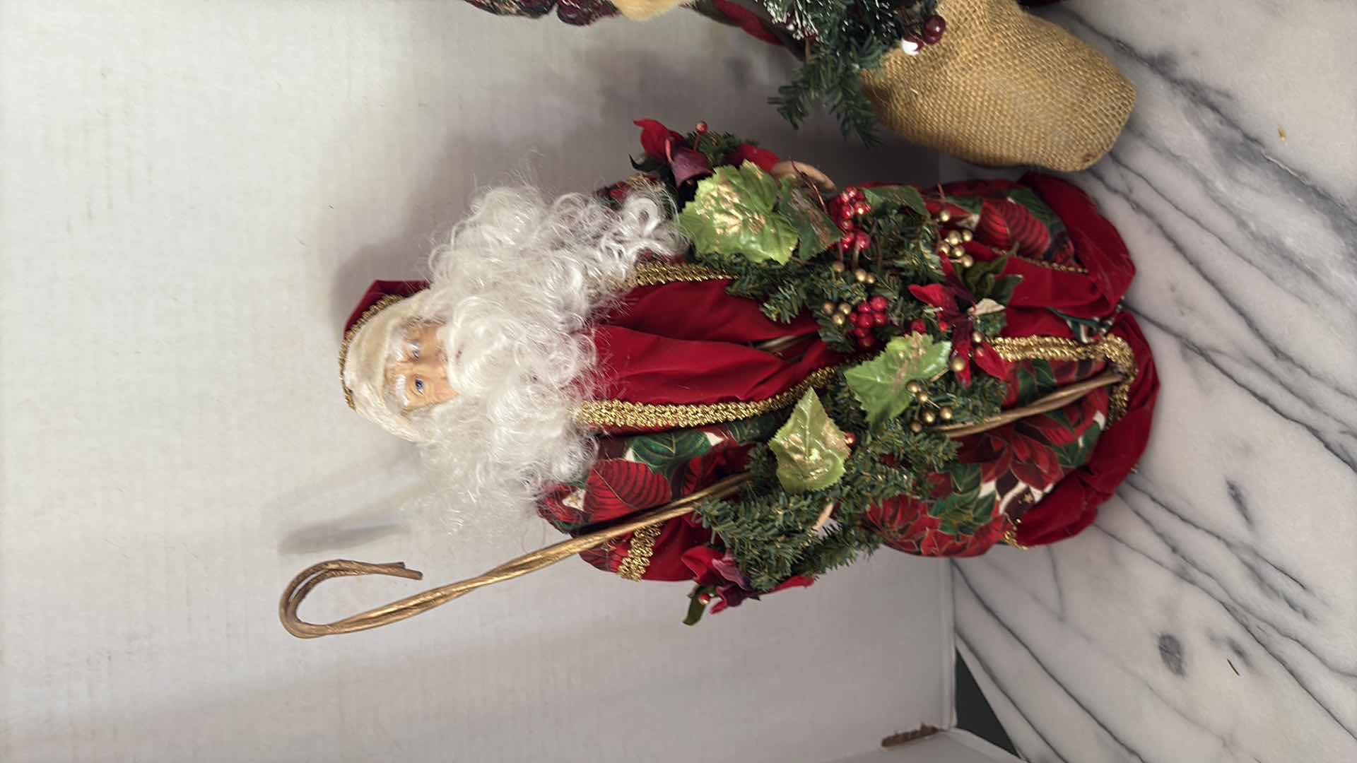 Photo 1 of 2-CHRISTMAS STANDING SANTA CLAUSES H16”