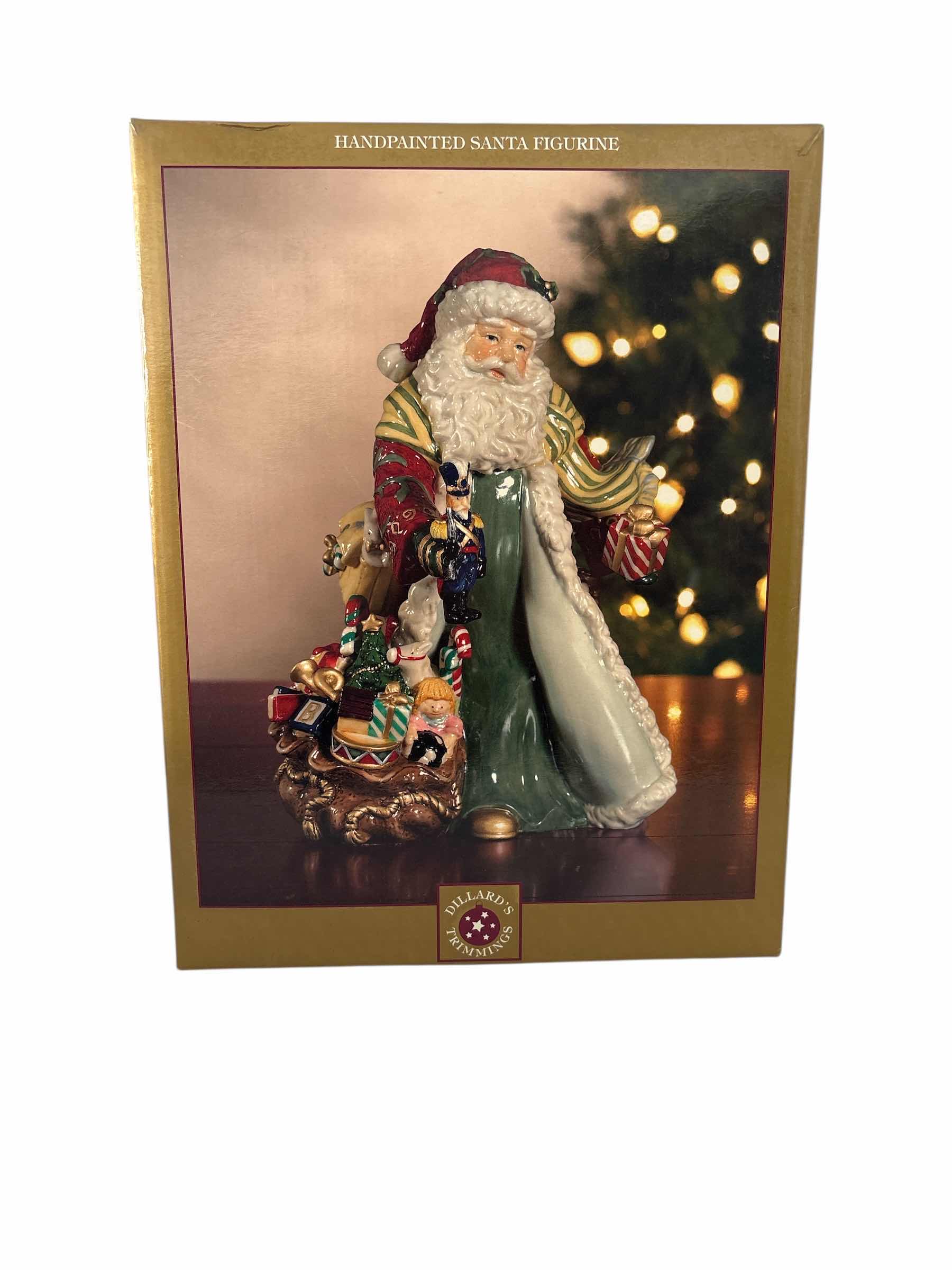 Photo 1 of DILLARDS TRIMMINGS HANDPAINTED SANTA FIGURINE 12”H