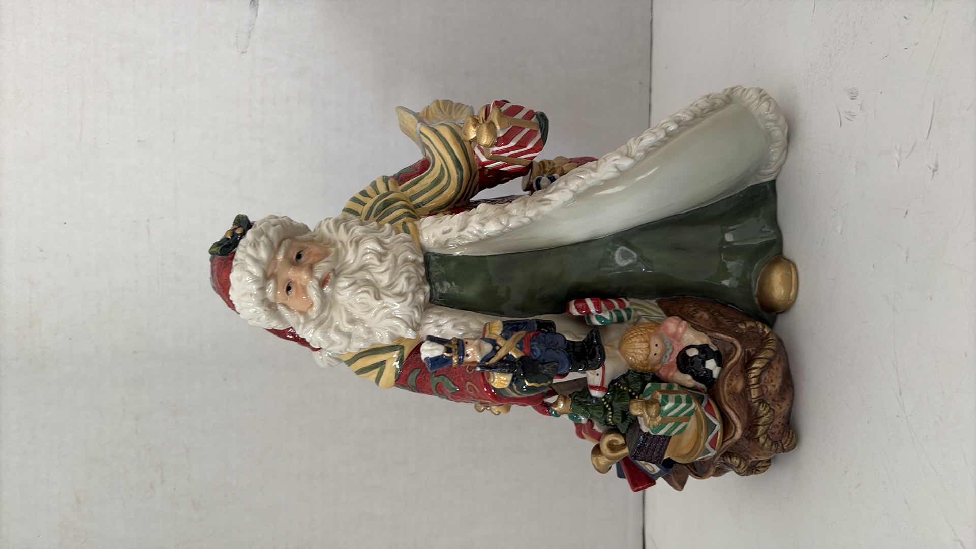 Photo 1 of DILLARDS TRIMMINGS HANDPAINTED SANTA FIGURINE 12”H