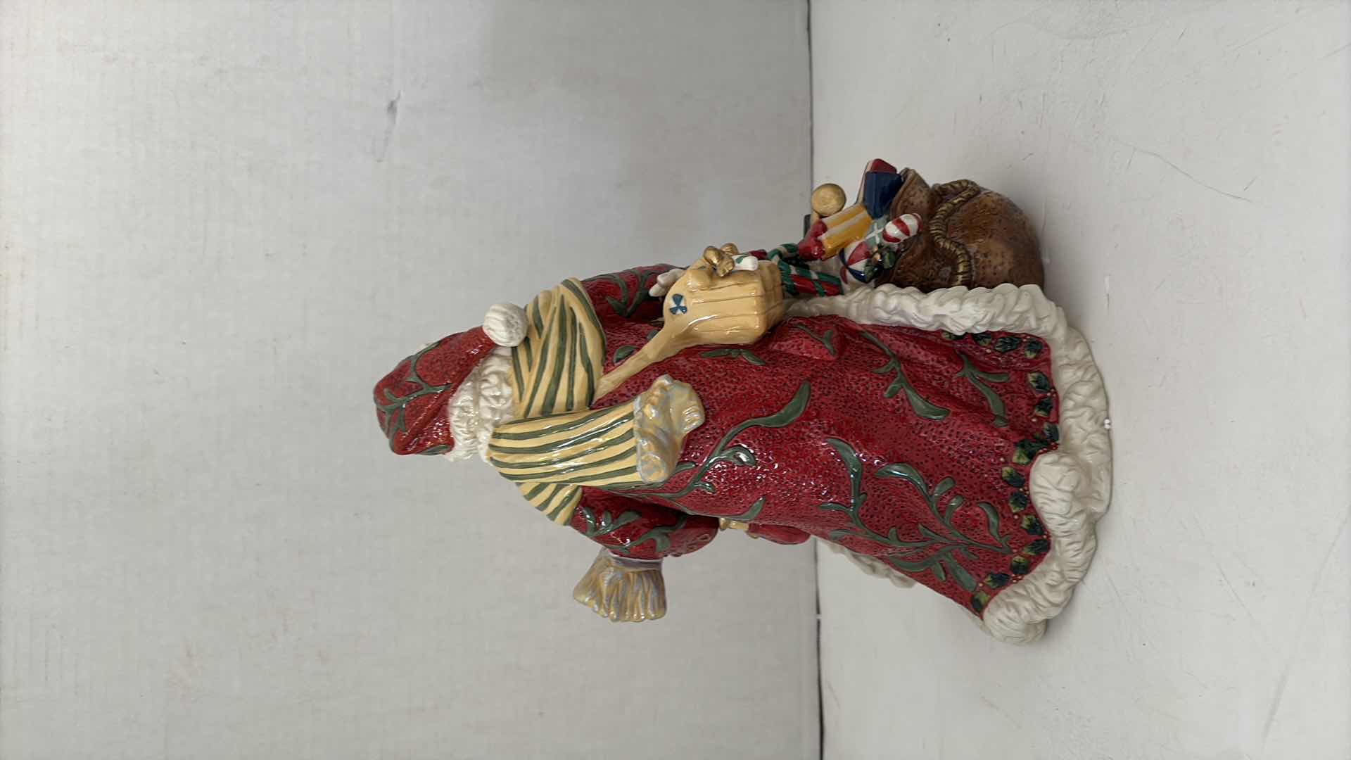Photo 1 of DILLARDS TRIMMINGS HANDPAINTED SANTA FIGURINE 12”H