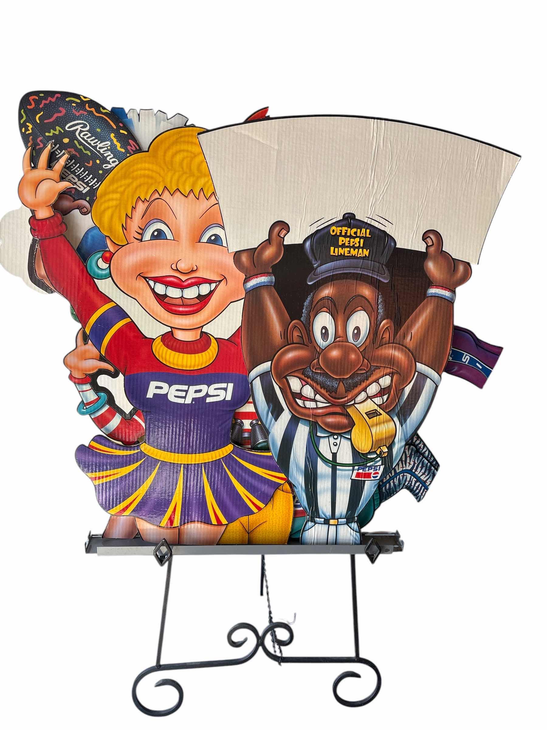 Photo 1 of CARDBOARD CUTOUT VINTAGE PEPSI ADVERTISEMENT 6 PIECES