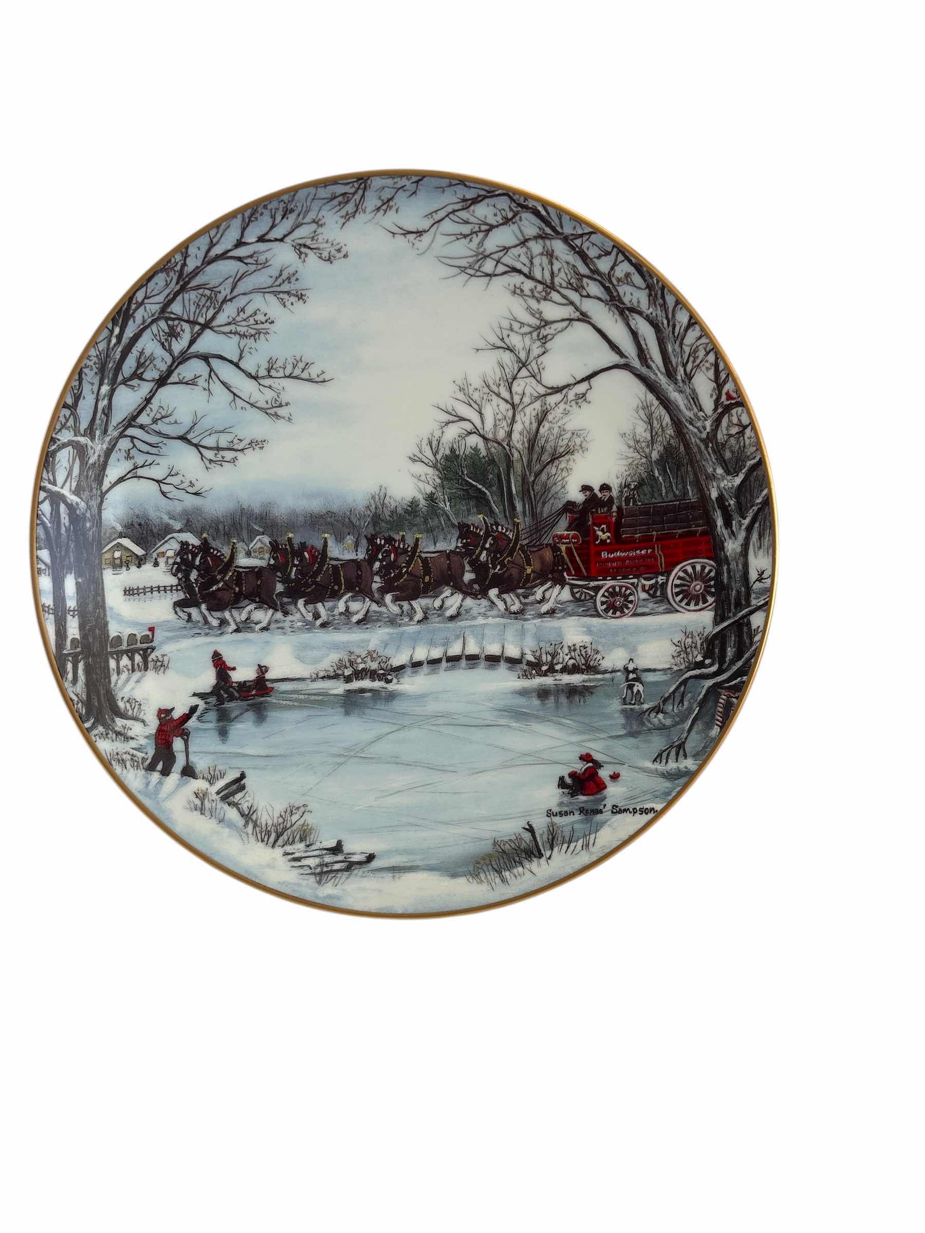 Photo 1 of BUDWEISER COMMEMORATIVE “AMERICAN TRADITION “PLATE COA
