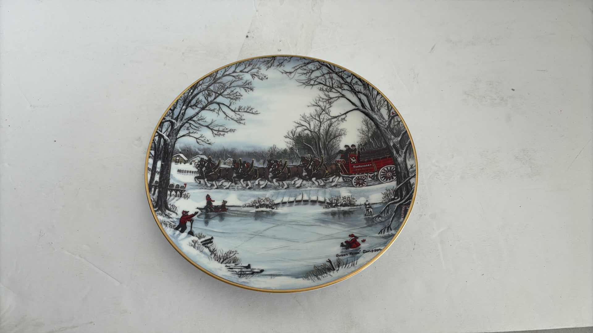 Photo 1 of BUDWEISER COMMEMORATIVE “AMERICAN TRADITION “PLATE COA