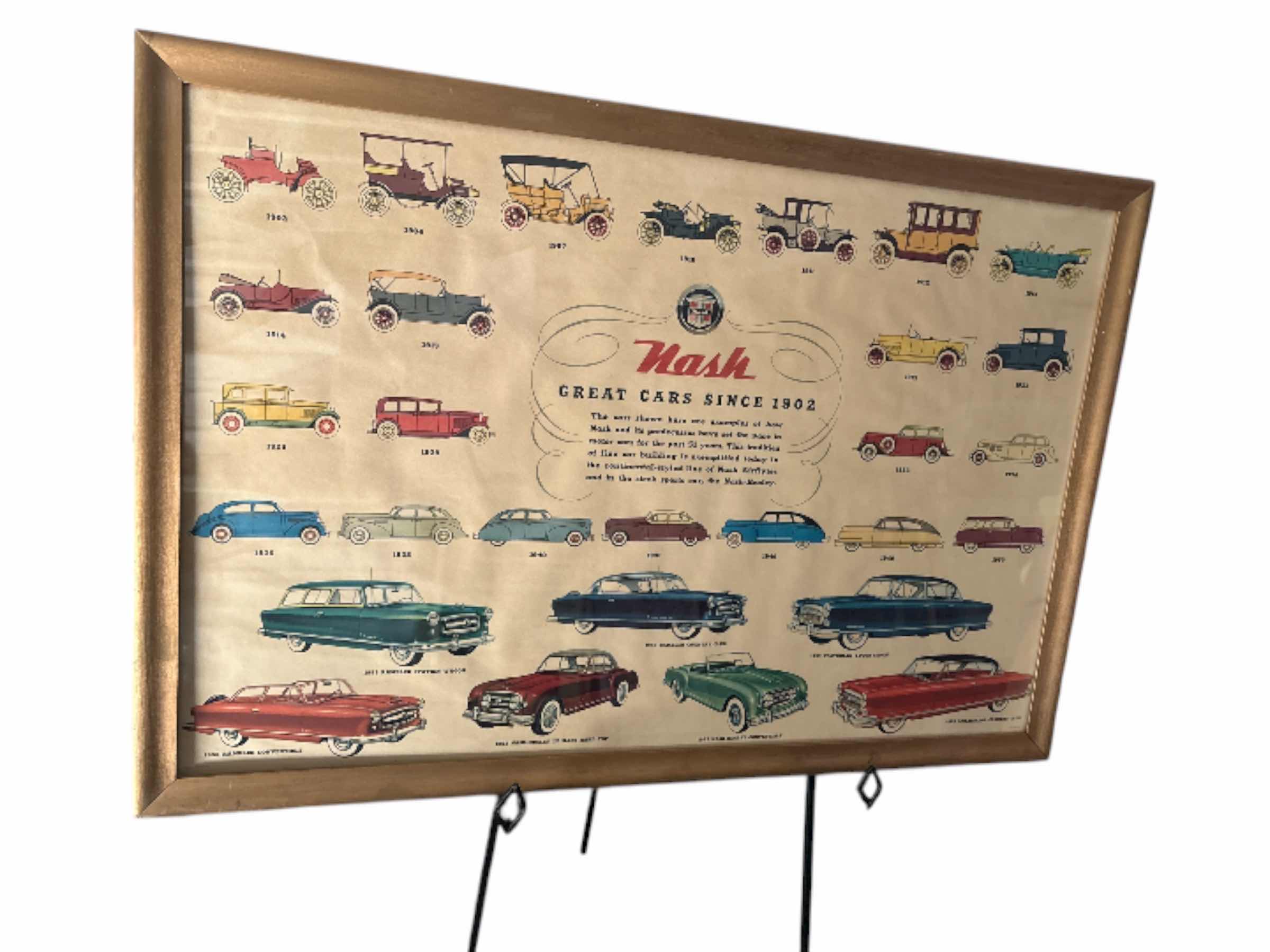 Photo 1 of NASH GREAT CARS SINCE 1902 FRAMED ARTWORK
