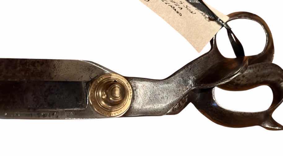 Photo 1 of 9” VINTAGE STEEL SHEARS MADE IN SHEFFIELD, ENGLAND. BY WILKINSON CIRCA 1850.